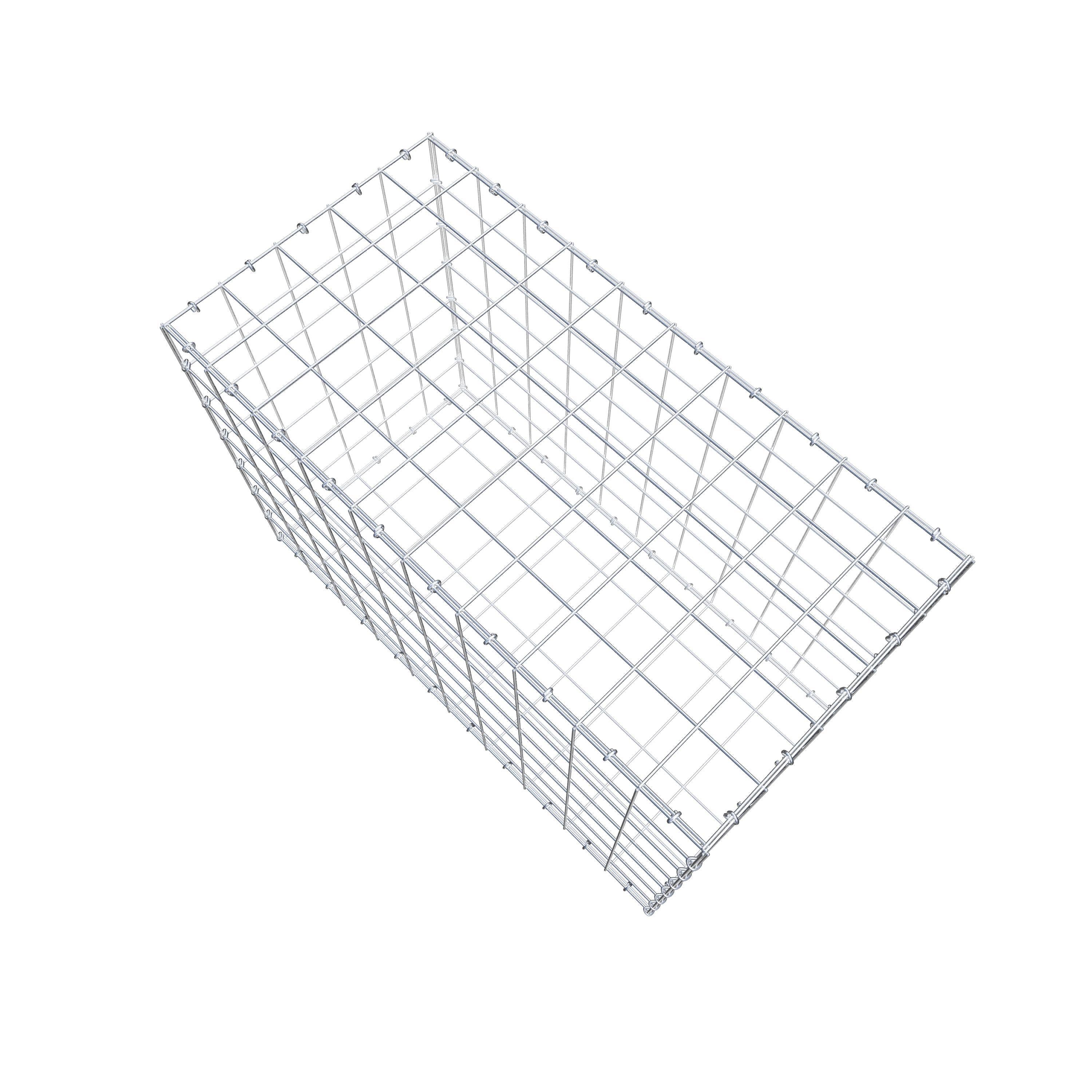 Gabion 100 cm x 70 cm x 50 cm (L x H x D), maskestørrelse 10 cm x 10 cm, C-ring