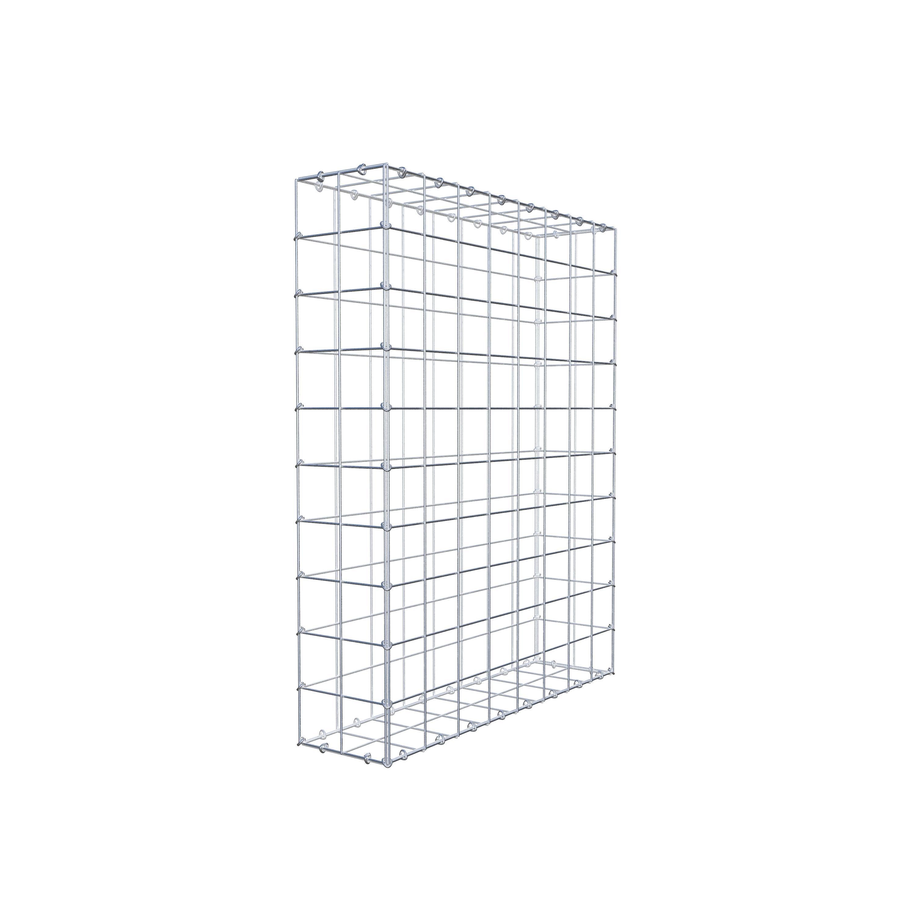 Gabion 100 cm x 80 cm x 20 cm (L x H x D), mesh size 10 cm x 10 cm, C-ring