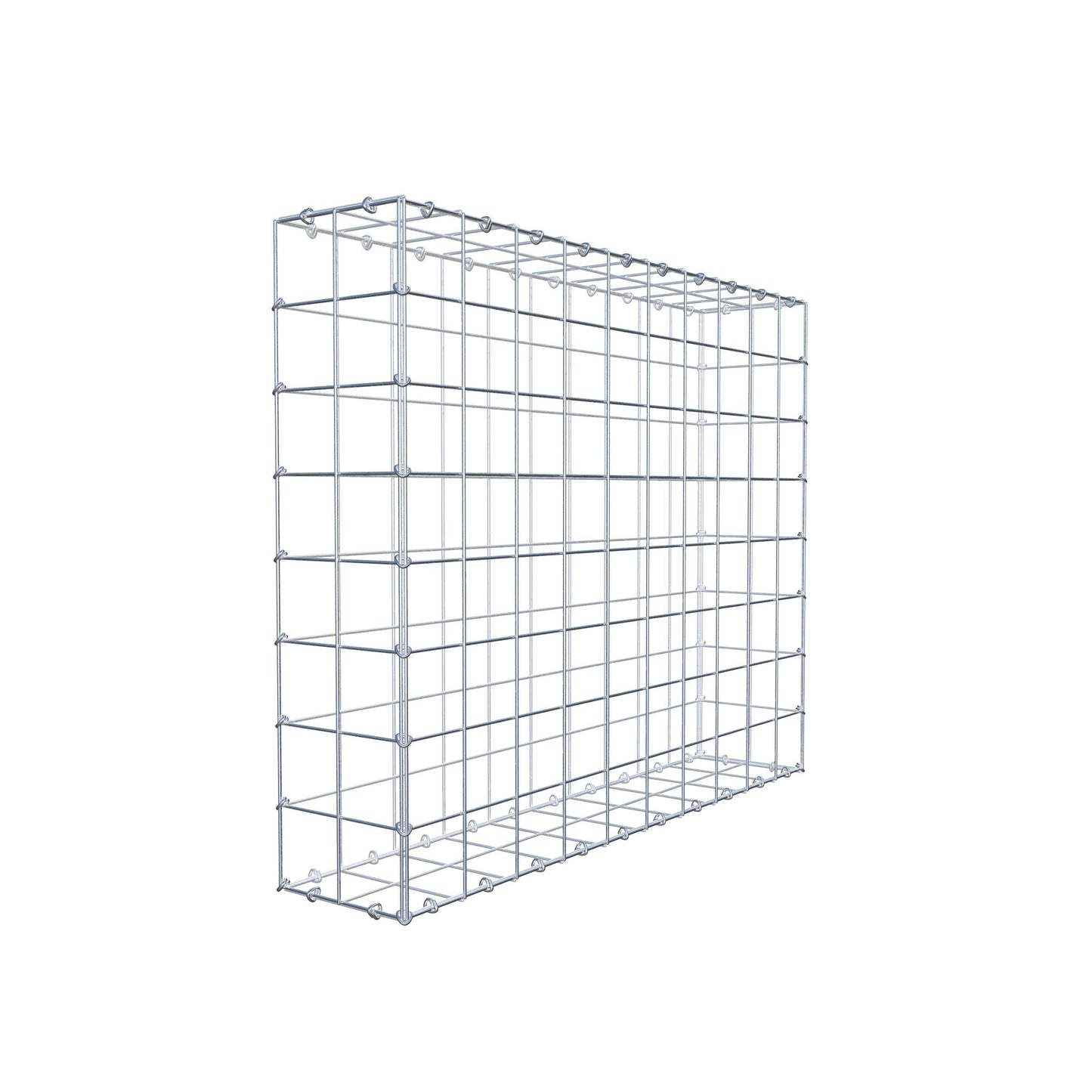 Gabion 100 cm x 80 cm x 20 cm (L x H x D), mesh size 10 cm x 10 cm, C-ring
