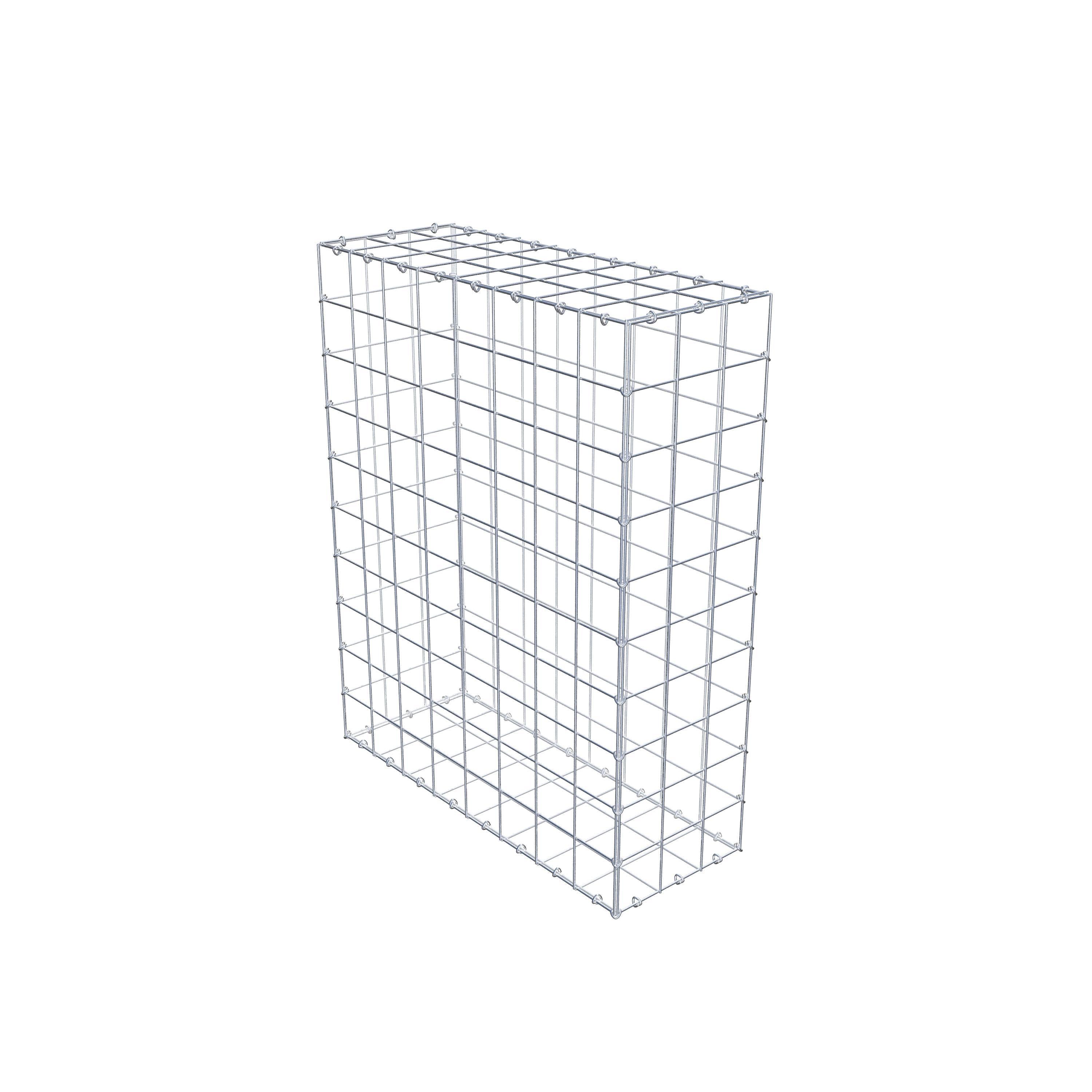 Gabion 100 cm x 80 cm x 30 cm (L x H x D), maskestørrelse 10 cm x 10 cm, C-ring