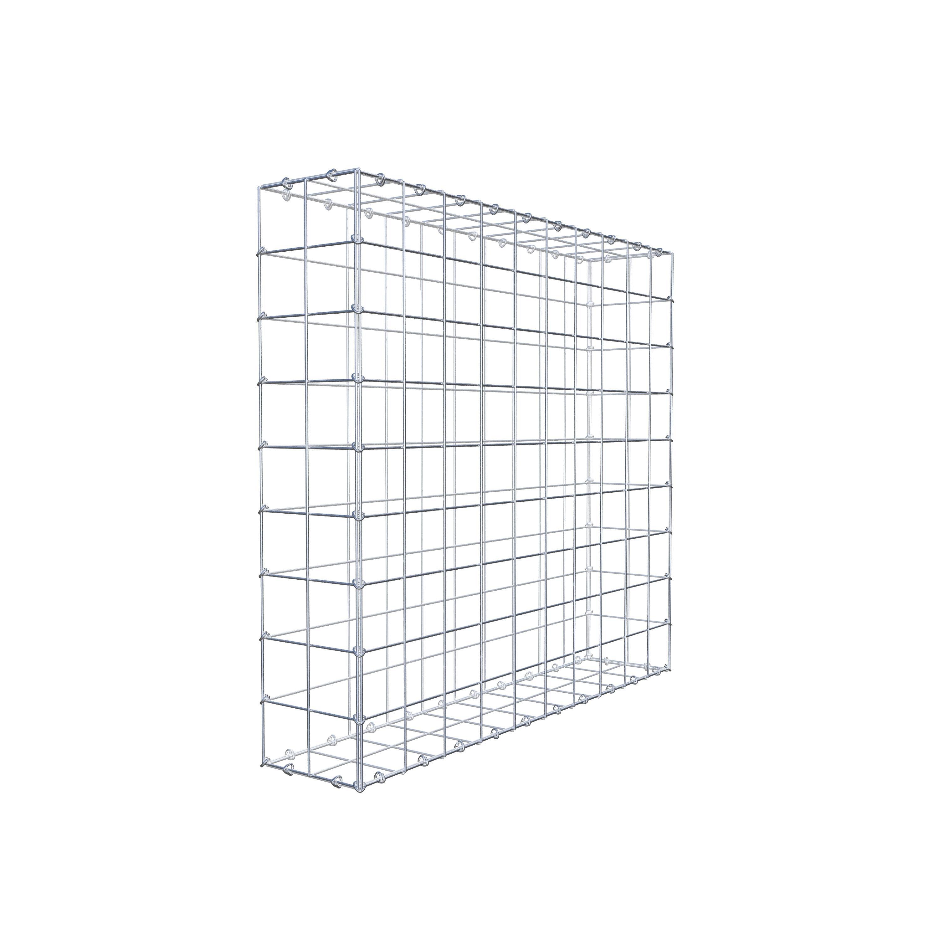 Gabion 100 cm x 90 cm x 20 cm (L x H x D), mesh size 10 cm x 10 cm, C-ring