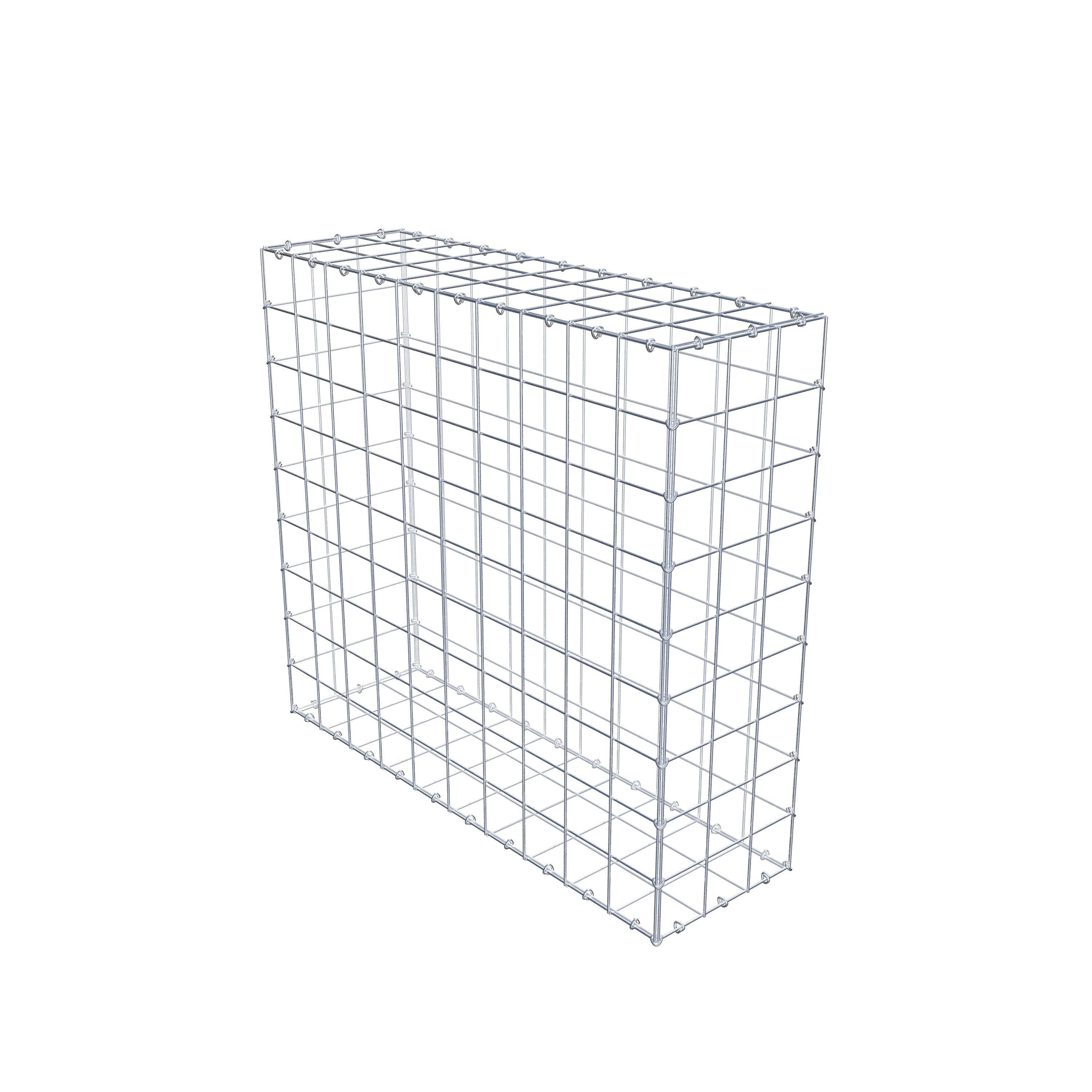 Gabion 100 cm x 90 cm x 30 cm (L x H x D), maskestørrelse 10 cm x 10 cm, C-ring