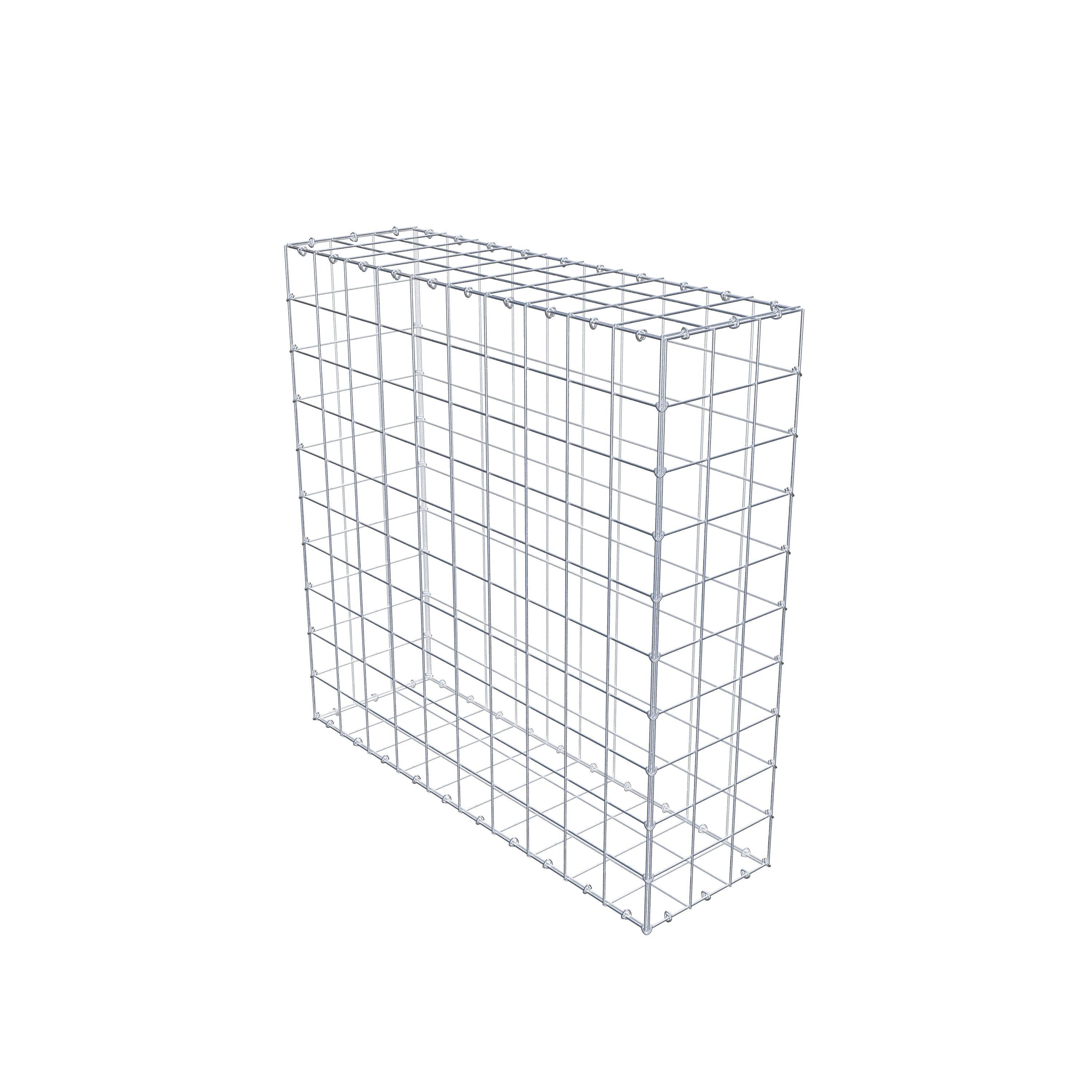 Gabion 100 cm x 100 cm x 30 cm (L x H x D), maskestørrelse 10 cm x 10 cm, C-ring