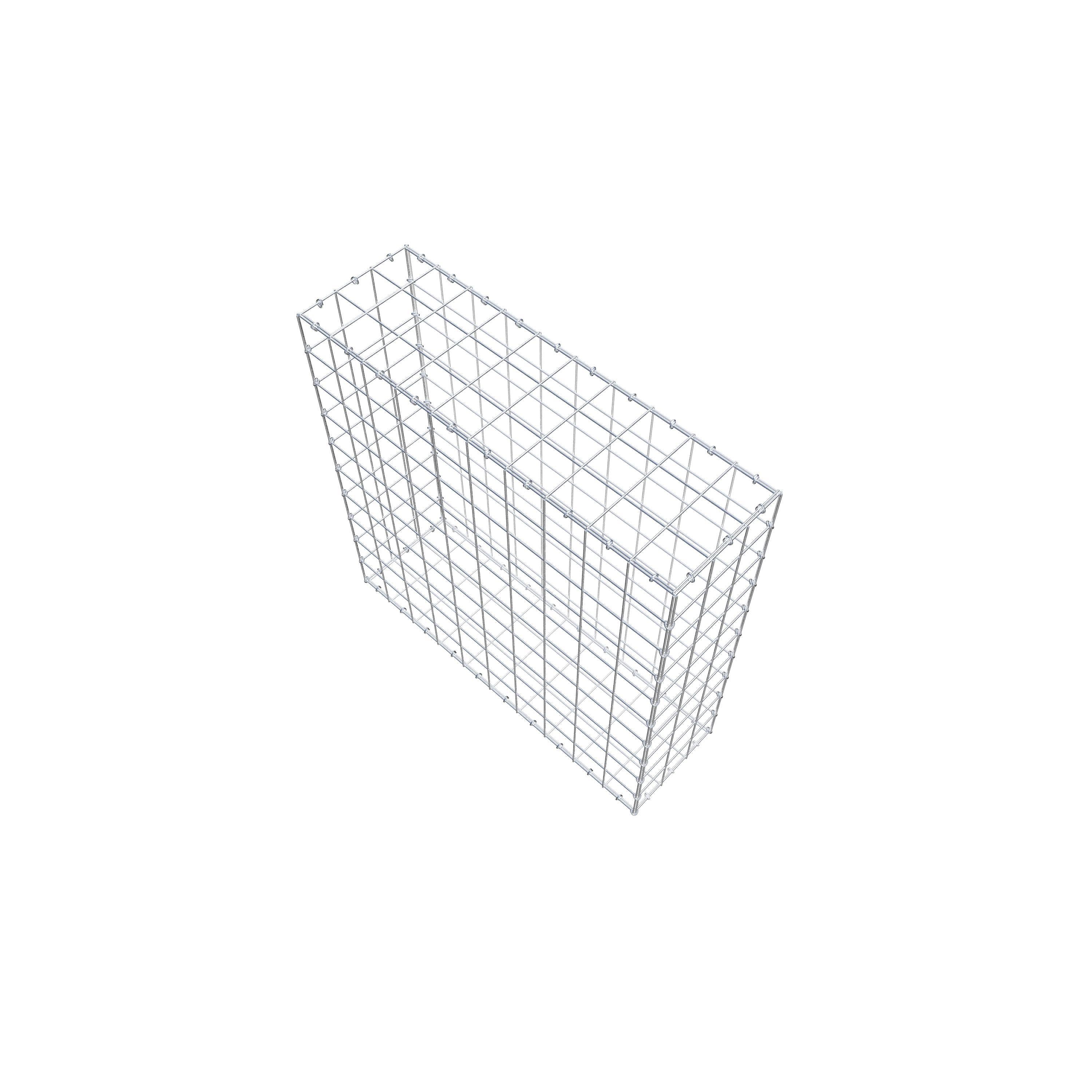 Gabion 100 cm x 100 cm x 30 cm (L x H x D), mesh size 10 cm x 10 cm, C-ring