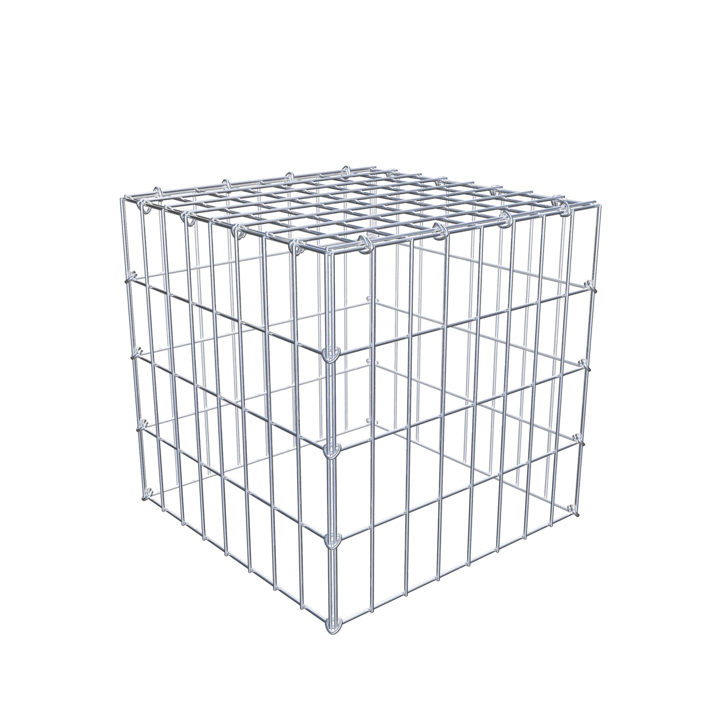 Monteret gabion type 3 40 cm x 40 cm x 40 cm (L x H x D), maskestørrelse 5 cm x 10 cm, C-ring