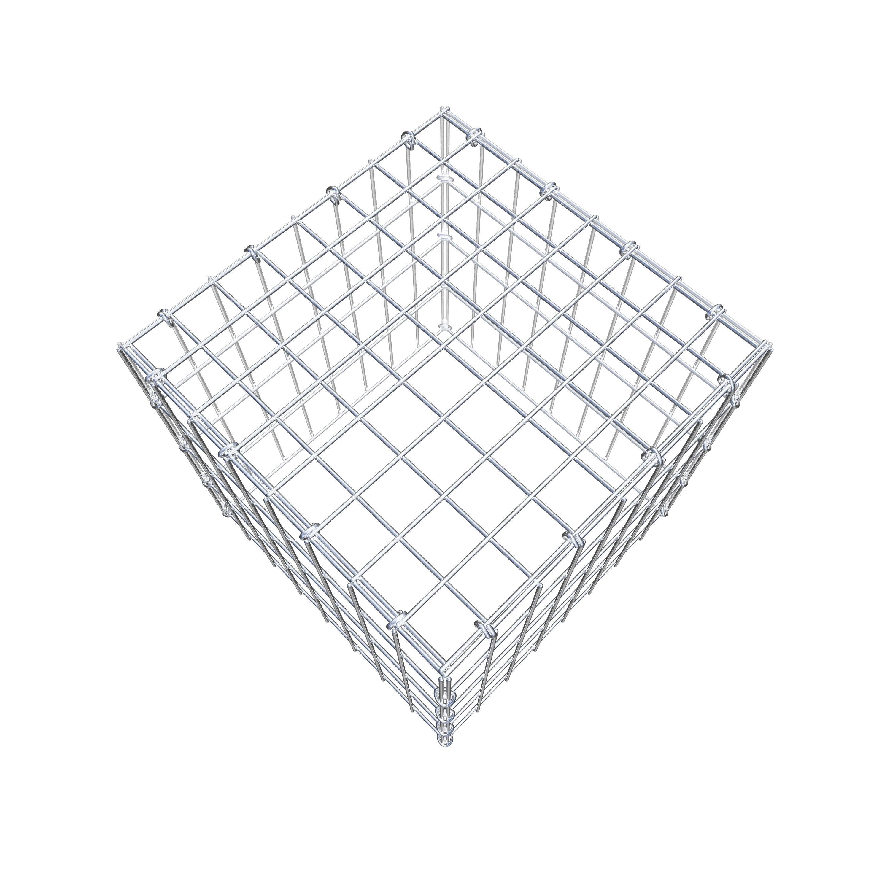 Monteret gabion type 3 40 cm x 40 cm x 40 cm (L x H x D), maskestørrelse 5 cm x 10 cm, C-ring