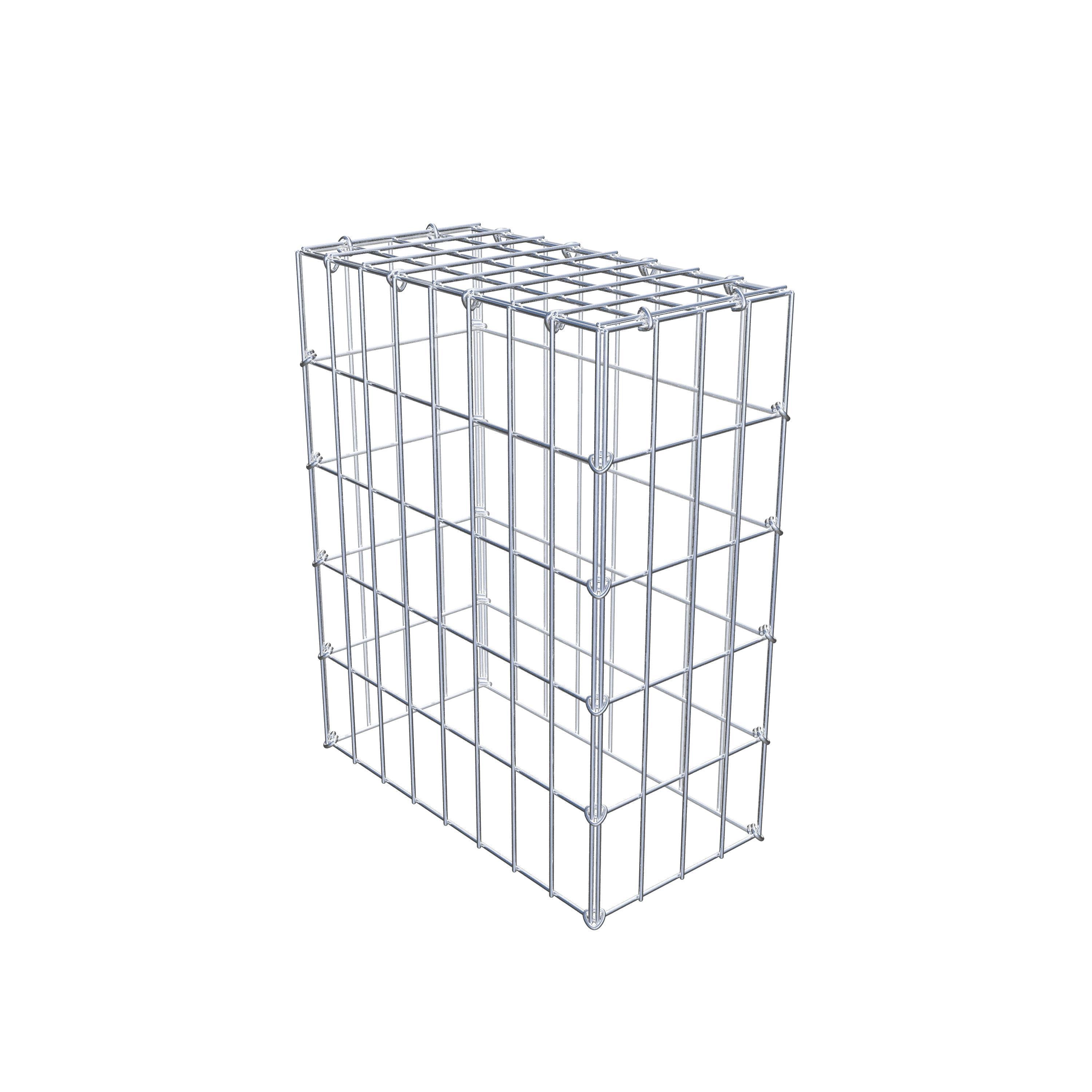 Monteret gabion type 3 50 cm x 40 cm x 20 cm (L x H x D), maskestørrelse 5 cm x 10 cm, C-ring