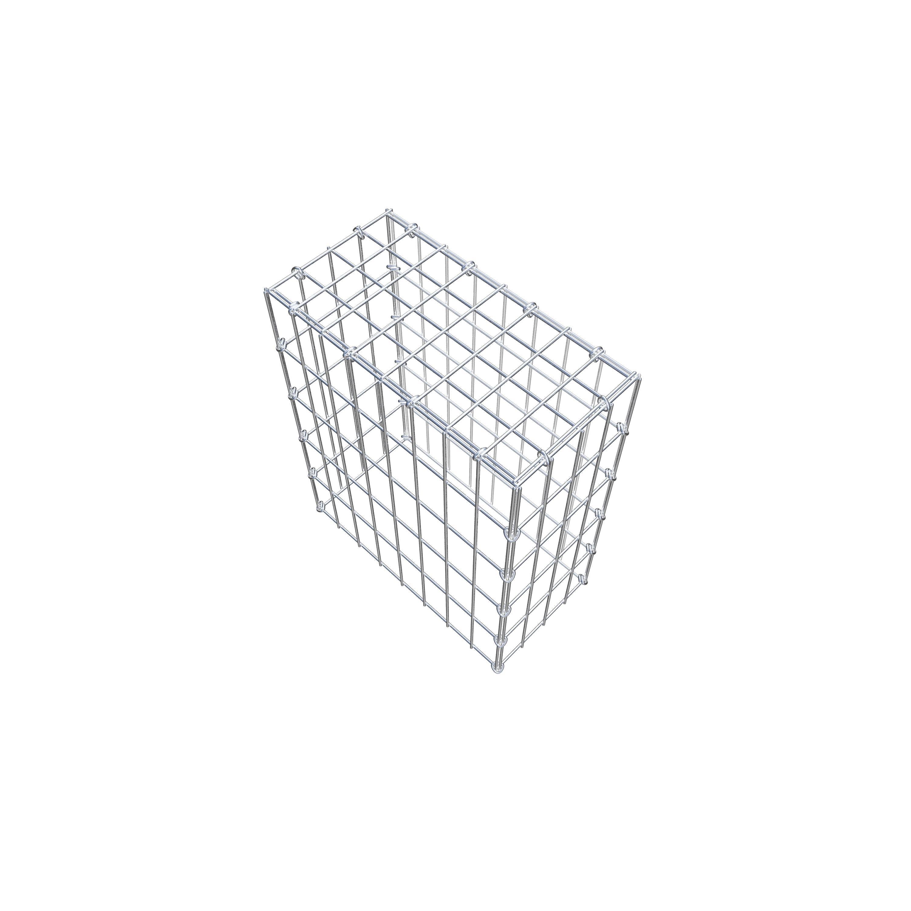 Monteret gabion type 3 50 cm x 40 cm x 20 cm (L x H x D), maskestørrelse 5 cm x 10 cm, C-ring