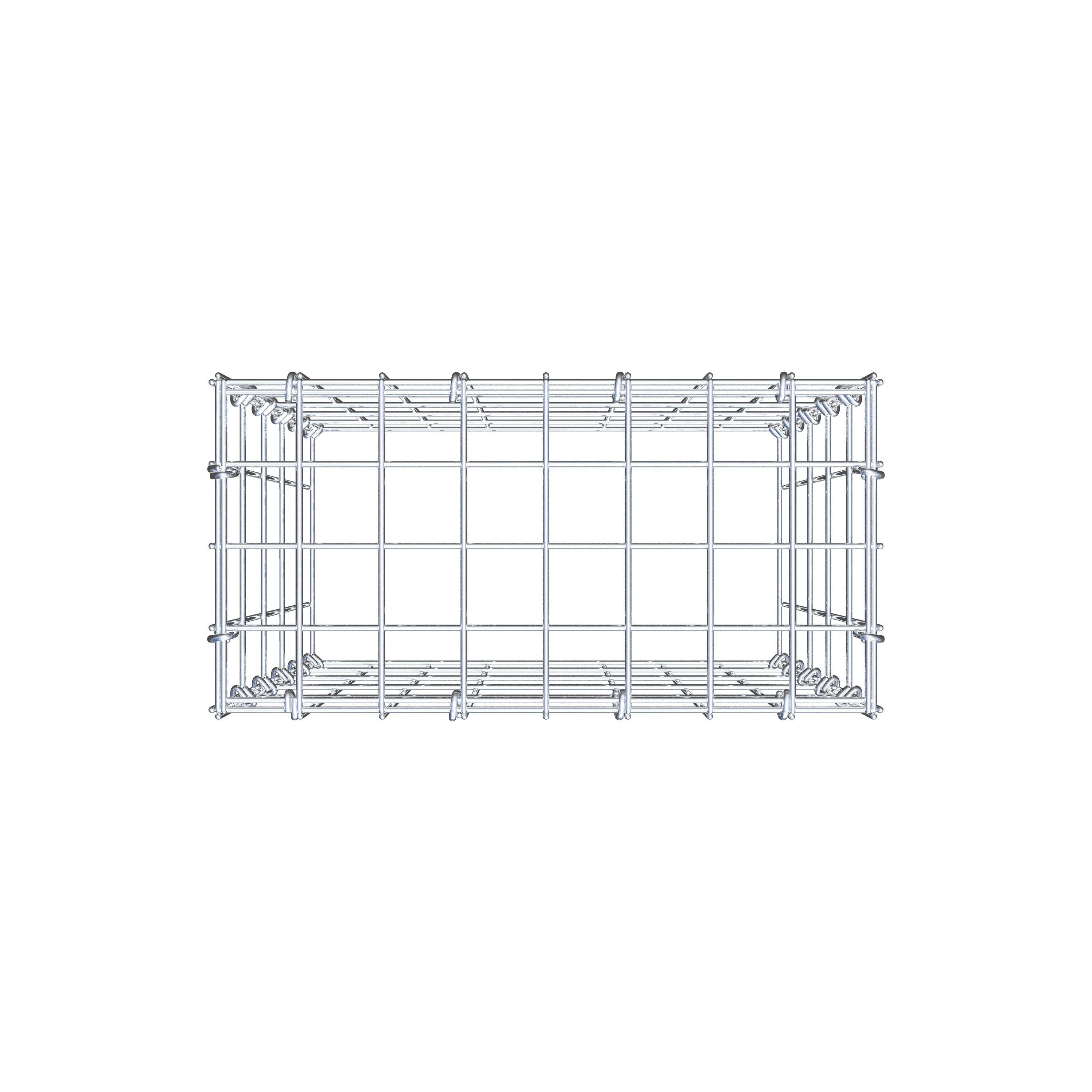 Monteret gabion type 3 50 cm x 40 cm x 20 cm (L x H x D), maskestørrelse 5 cm x 10 cm, C-ring