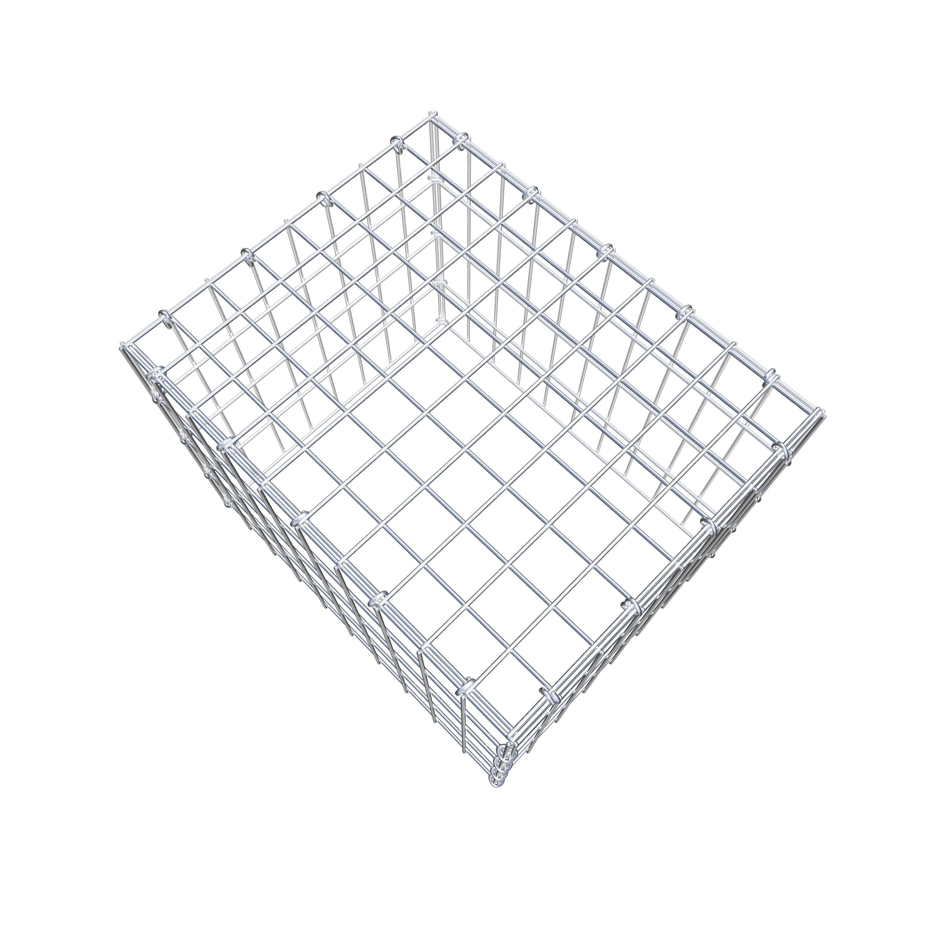 Monteret gabion type 3 50 cm x 40 cm x 40 cm (L x H x D), maskestørrelse 5 cm x 10 cm, C-ring