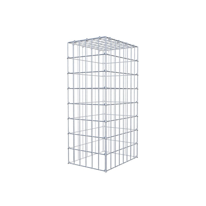 Monteret gabion type 3 80 cm x 40 cm x 30 cm (L x H x D), maskestørrelse 5 cm x 10 cm, C-ring