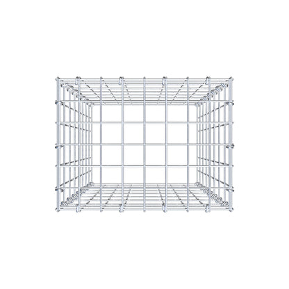 Monteret gabion type 3 80 cm x 40 cm x 30 cm (L x H x D), maskestørrelse 5 cm x 10 cm, C-ring