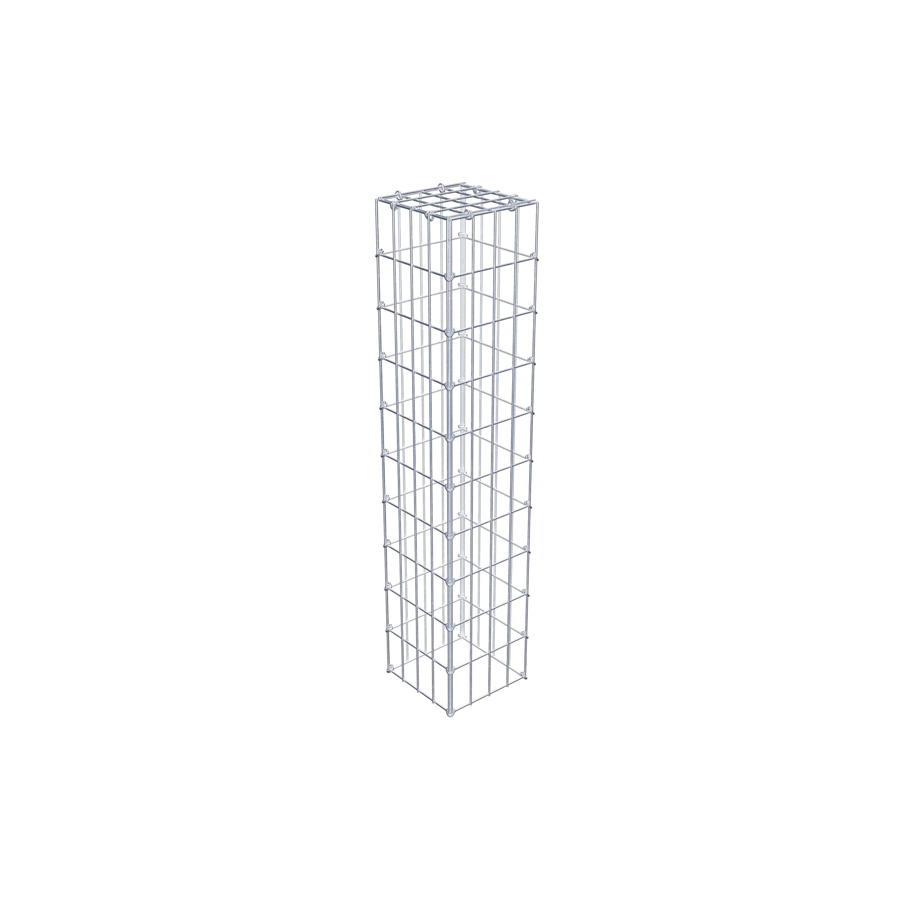 Gabião Tipo 3 100 cm x 20 cm x 20 cm (C x A x P), malhagem 5 cm x 10 cm, anel C