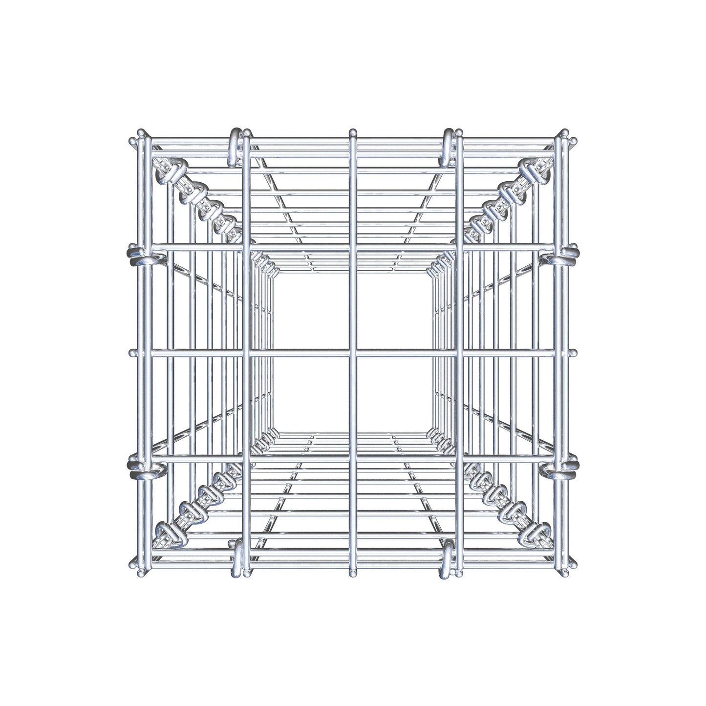 Monteret gabion type 3 100 cm x 20 cm x 20 cm (L x H x D), maskestørrelse 5 cm x 10 cm, C-ring