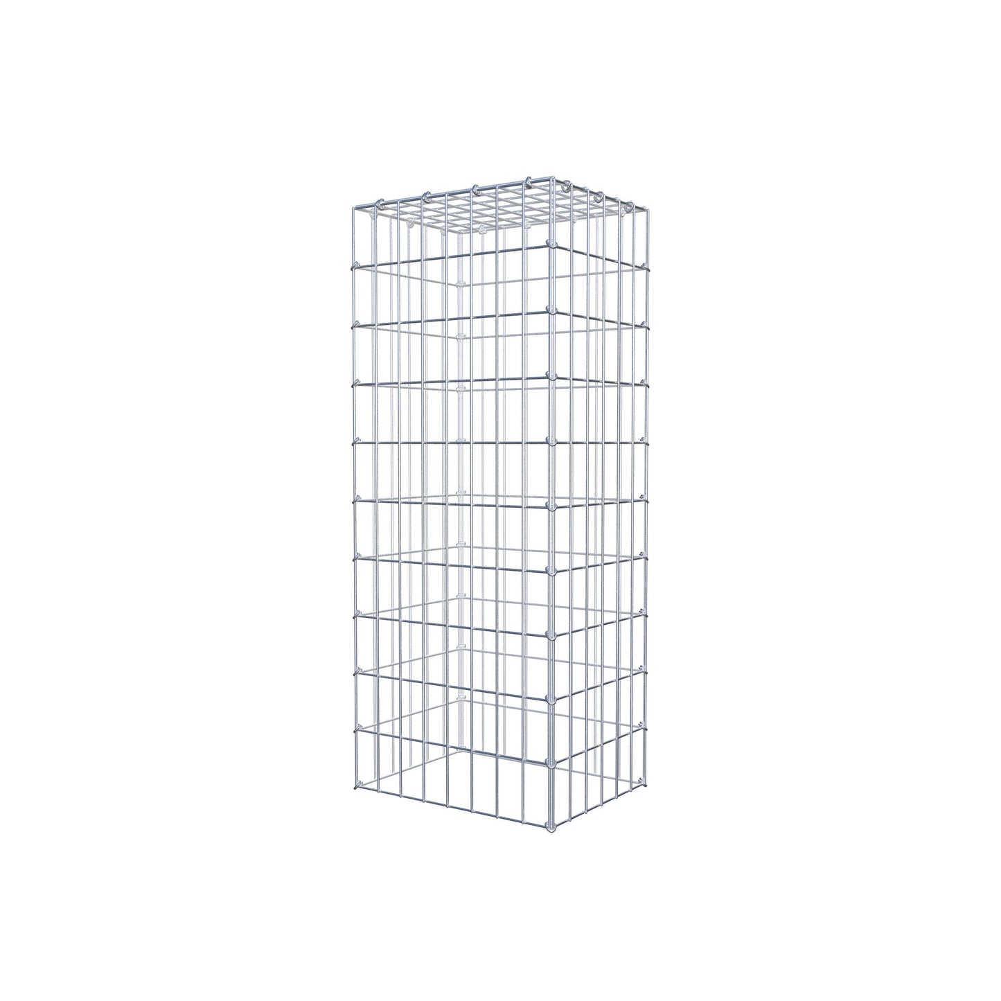 Monteret gabion type 3 100 cm x 30 cm x 40 cm (L x H x D), maskestørrelse 5 cm x 10 cm, C-ring