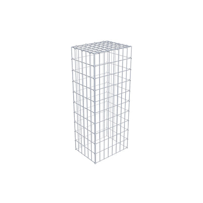 Monteret gabion type 3 100 cm x 30 cm x 40 cm (L x H x D), maskestørrelse 5 cm x 10 cm, C-ring
