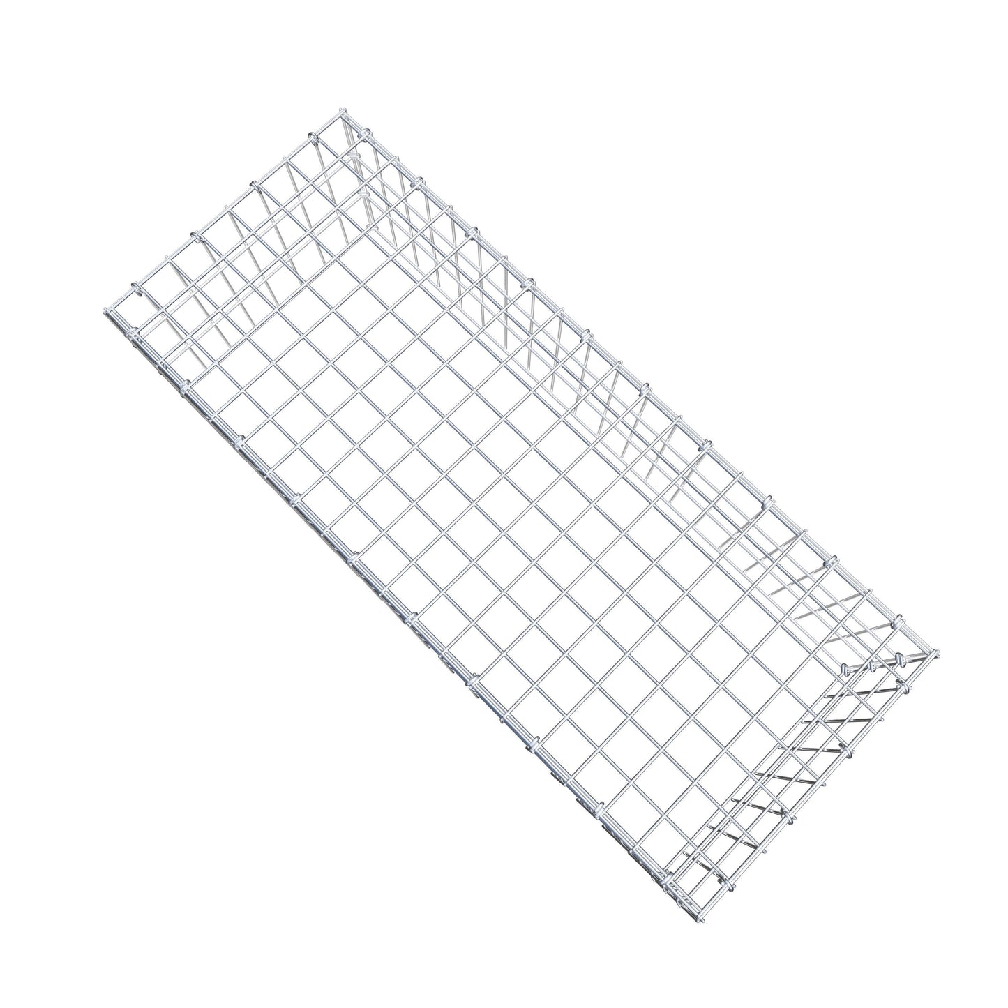 Monteret gabion type 3 100 cm x 30 cm x 40 cm (L x H x D), maskestørrelse 5 cm x 10 cm, C-ring