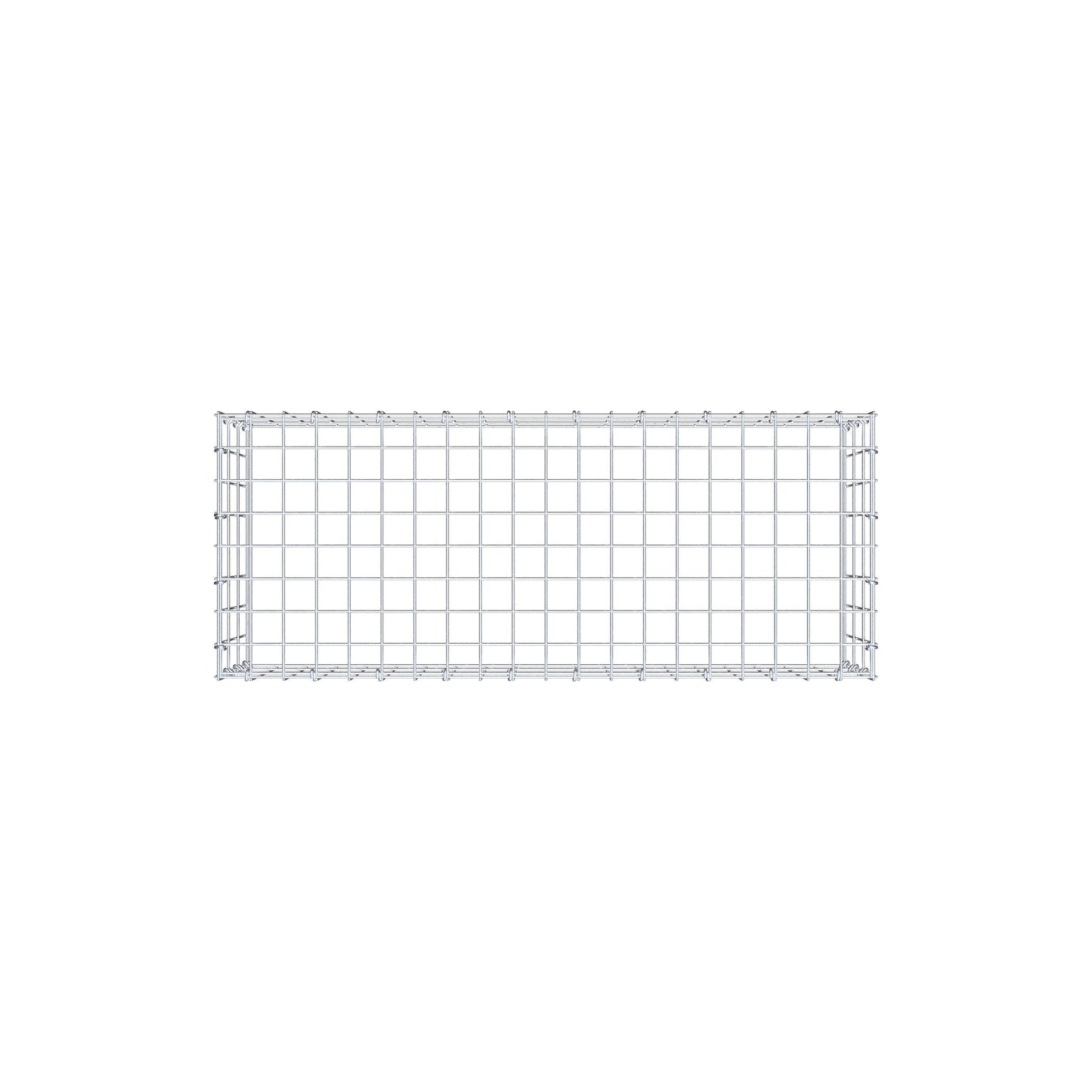 Monteret gabion type 3 100 cm x 30 cm x 40 cm (L x H x D), maskestørrelse 5 cm x 10 cm, C-ring