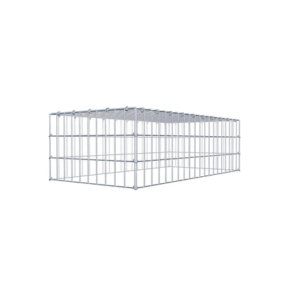 Mounted gabion type 3 100 cm x 30 cm x 50 cm (L x H x D), mesh size 5 cm x 10 cm, C-ring