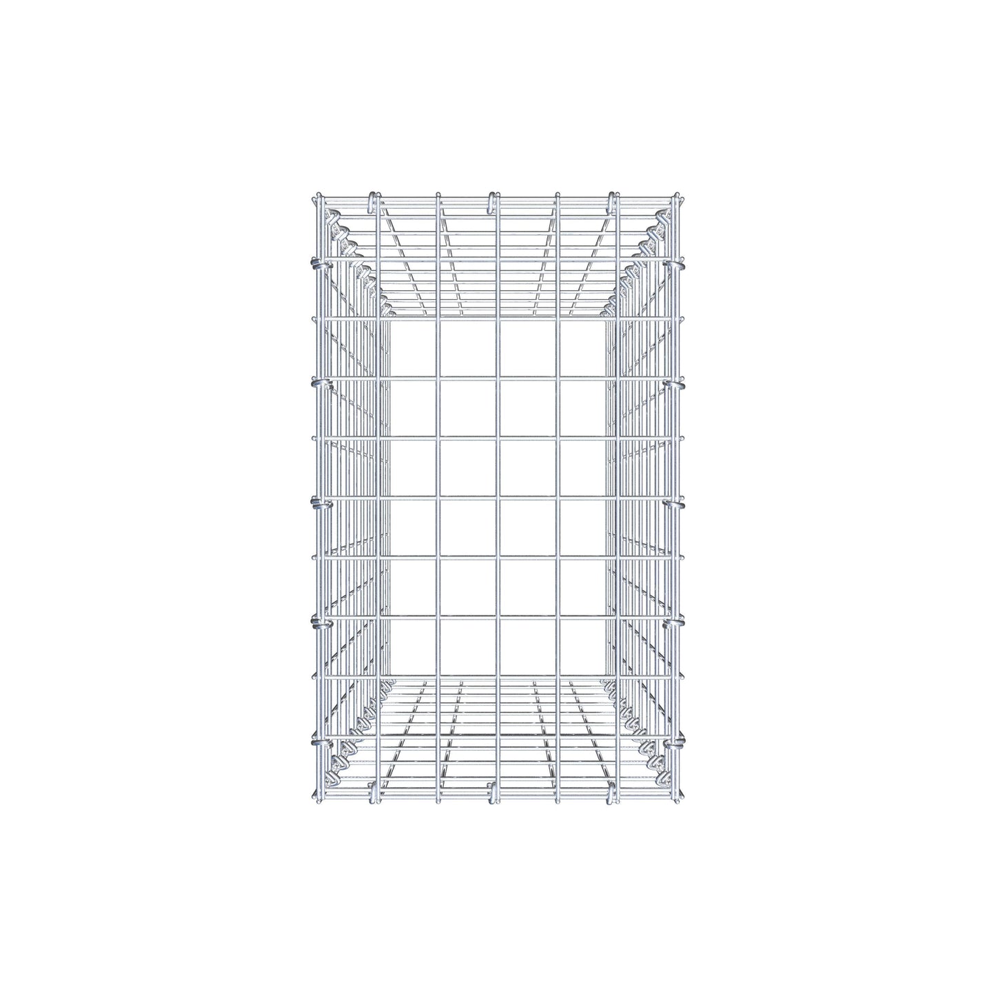 Mounted gabion type 3 100 cm x 30 cm x 50 cm (L x H x D), mesh size 5 cm x 10 cm, C-ring