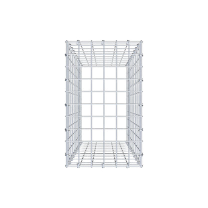 Mounted gabion type 3 100 cm x 30 cm x 50 cm (L x H x D), mesh size 5 cm x 10 cm, C-ring