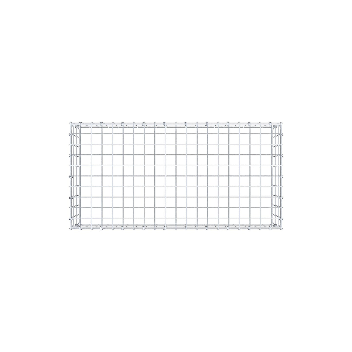 Mounted gabion type 3 100 cm x 30 cm x 50 cm (L x H x D), mesh size 5 cm x 10 cm, C-ring