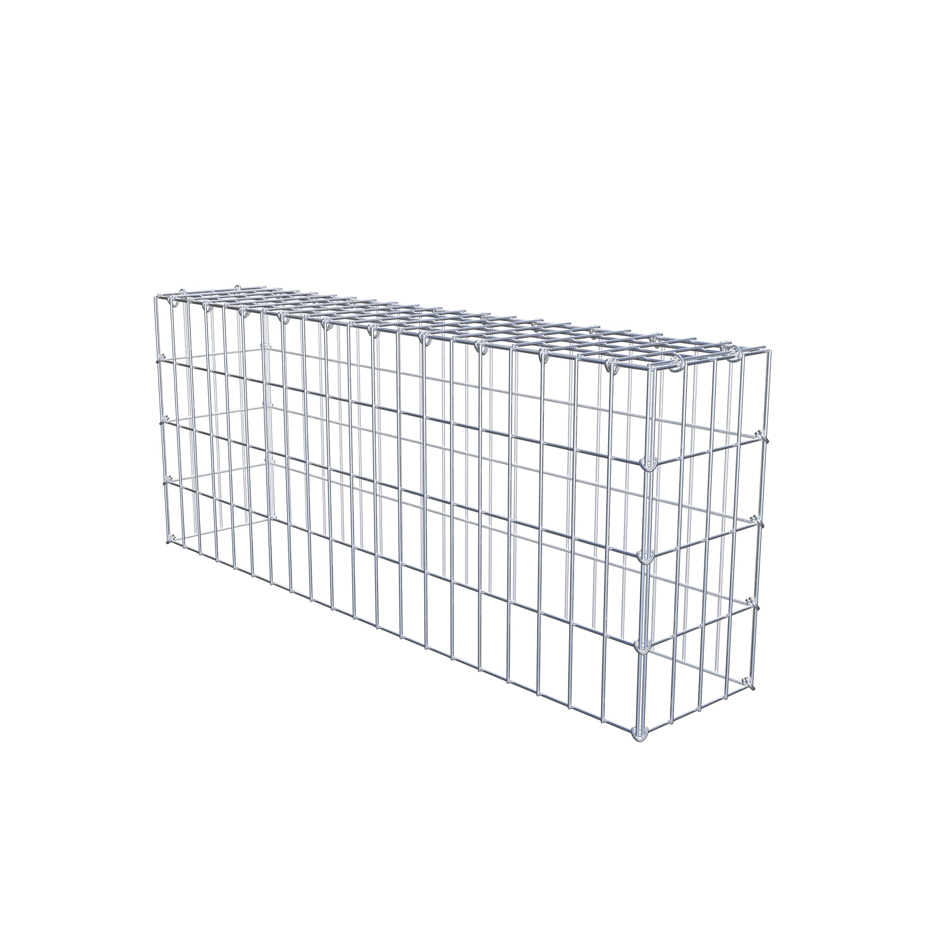 Mounted gabion type 3 100 cm x 40 cm x 20 cm (L x H x D), mesh size 5 cm x 10 cm, C-ring