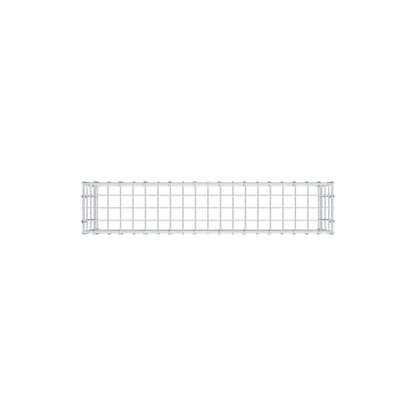 Mounted gabion type 3 100 cm x 40 cm x 20 cm (L x H x D), mesh size 5 cm x 10 cm, C-ring