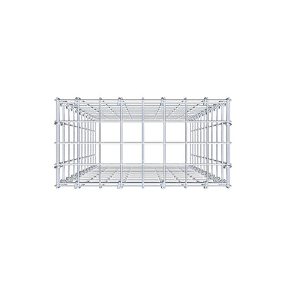 Mounted gabion type 3 100 cm x 40 cm x 20 cm (L x H x D), mesh size 5 cm x 10 cm, C-ring