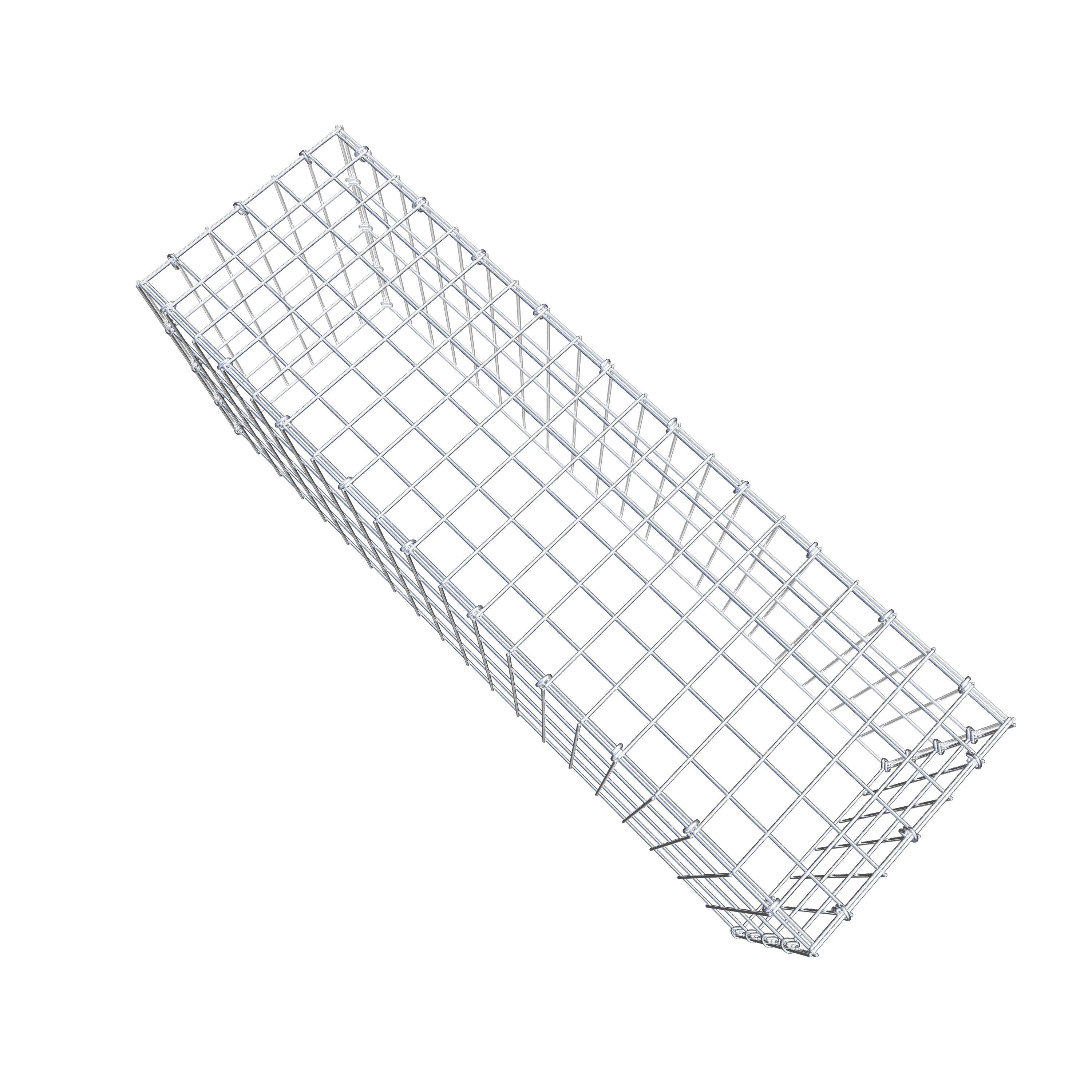 Monteret gabion type 3 100 cm x 40 cm x 30 cm (L x H x D), maskestørrelse 5 cm x 10 cm, C-ring