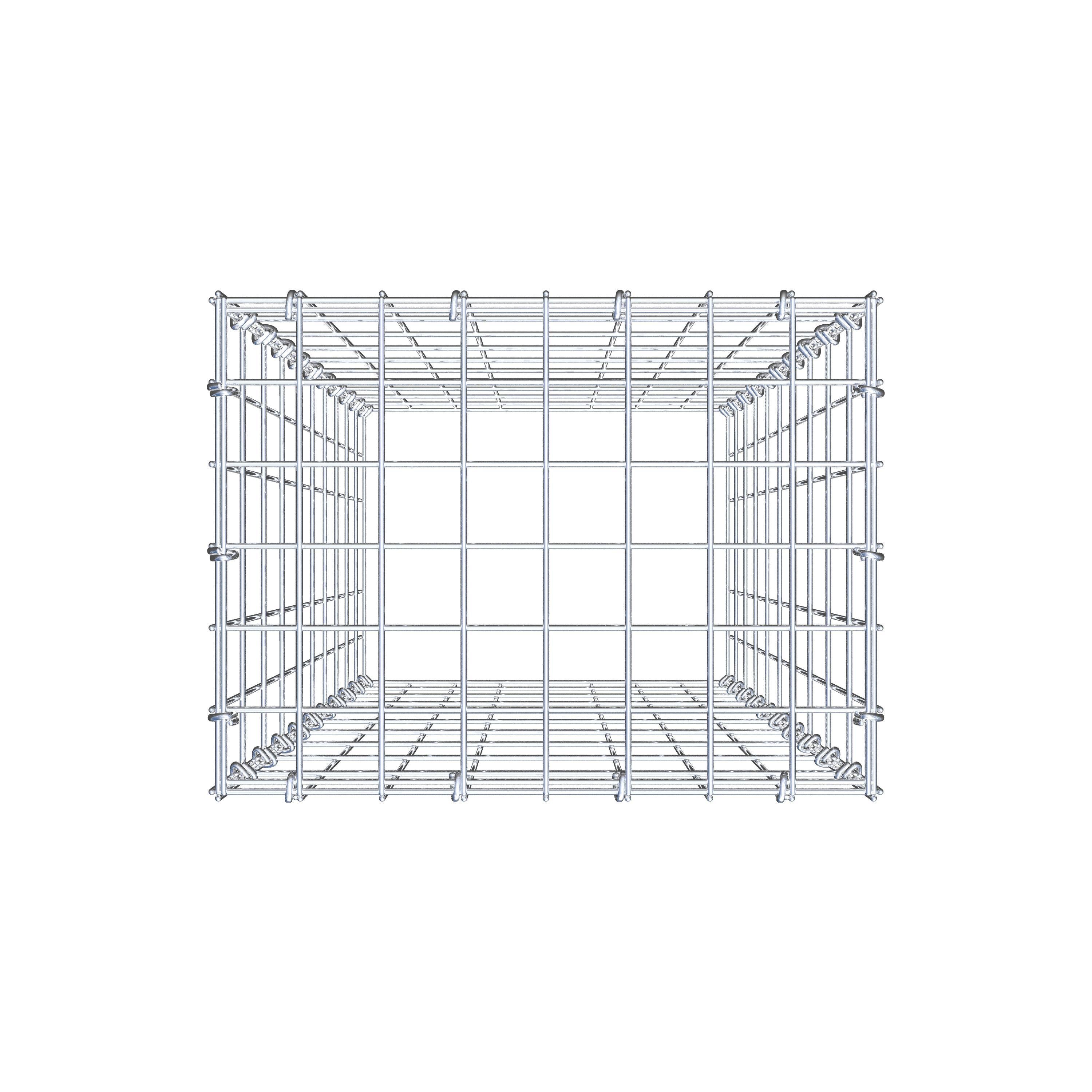 Monteret gabion type 3 100 cm x 40 cm x 30 cm (L x H x D), maskestørrelse 5 cm x 10 cm, C-ring