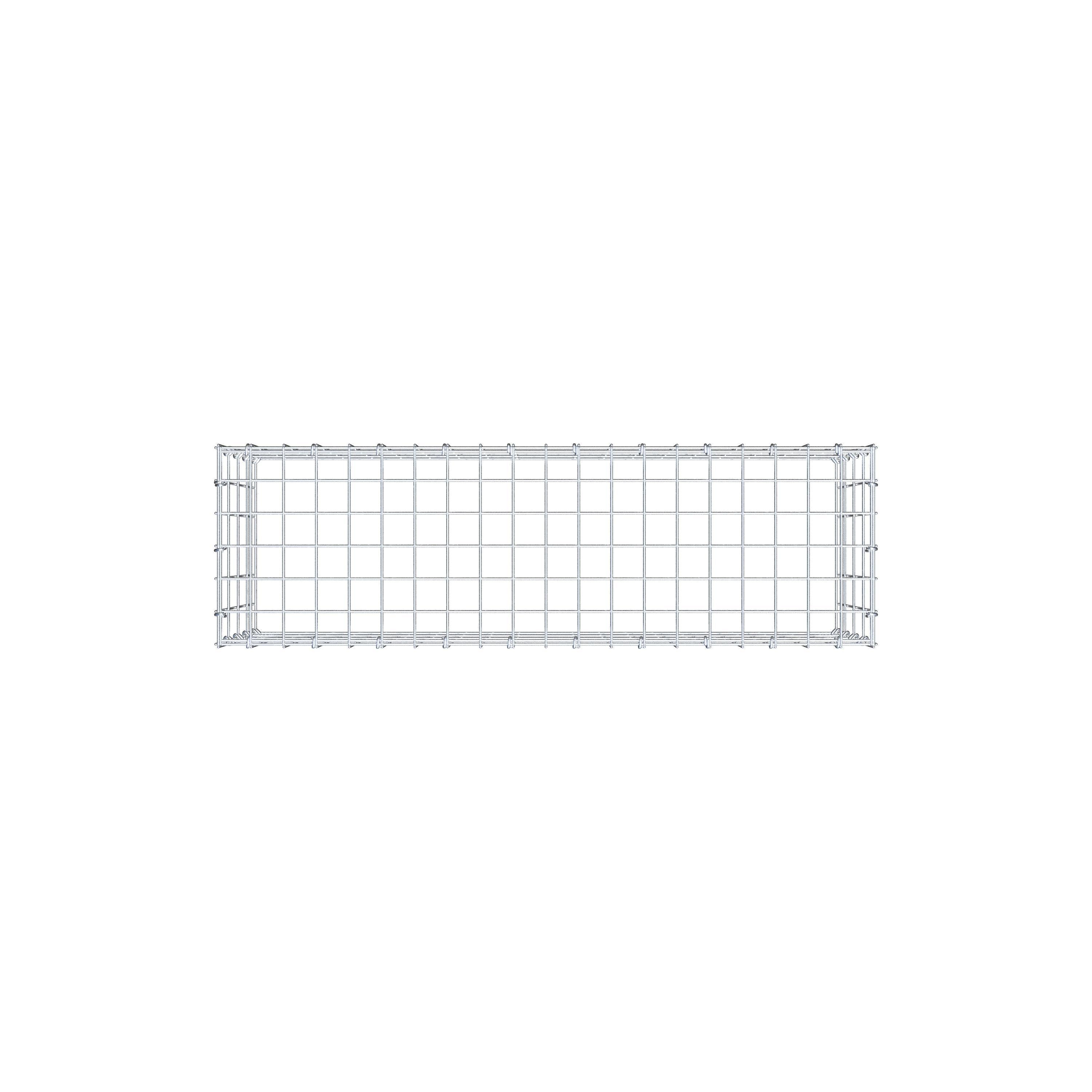 Anbaugabione Typ 3 100 cm x 40 cm x 30 cm (L x H x T), Maschenweite 5 cm x 10 cm, C-Ring