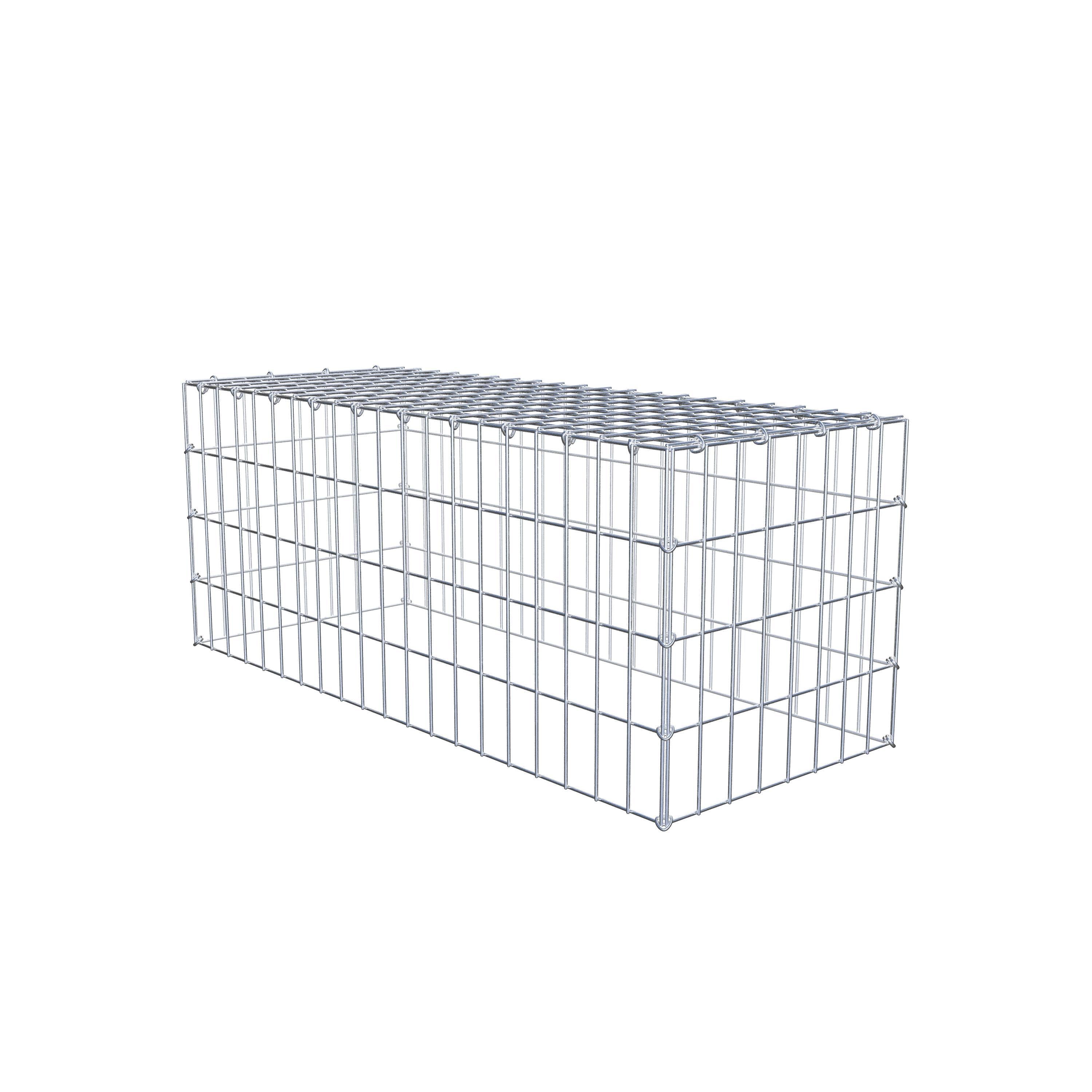 Monteret gabion type 3 100 cm x 40 cm x 40 cm (L x H x D), maskestørrelse 5 cm x 10 cm, C-ring