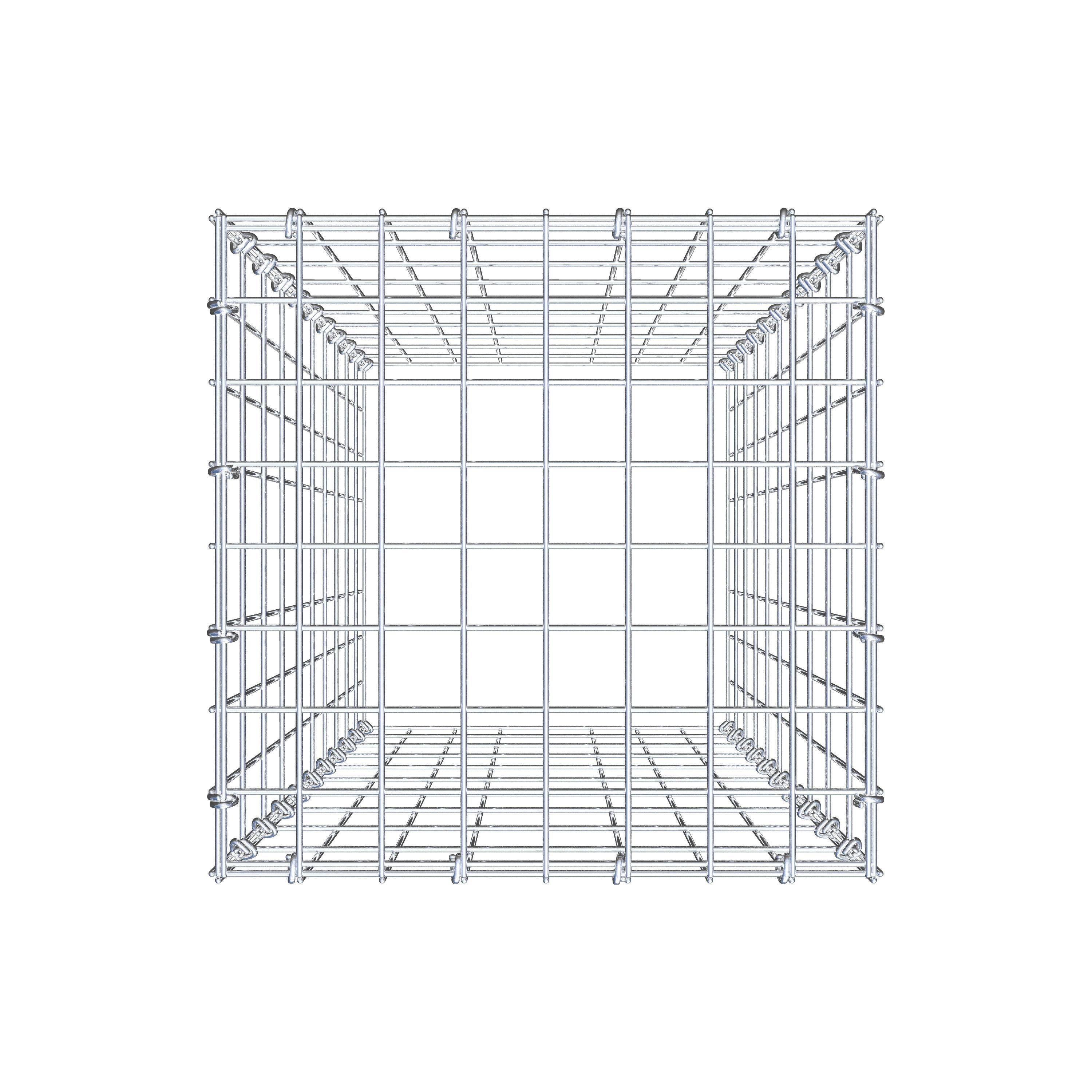 Monteret gabion type 3 100 cm x 40 cm x 40 cm (L x H x D), maskestørrelse 5 cm x 10 cm, C-ring