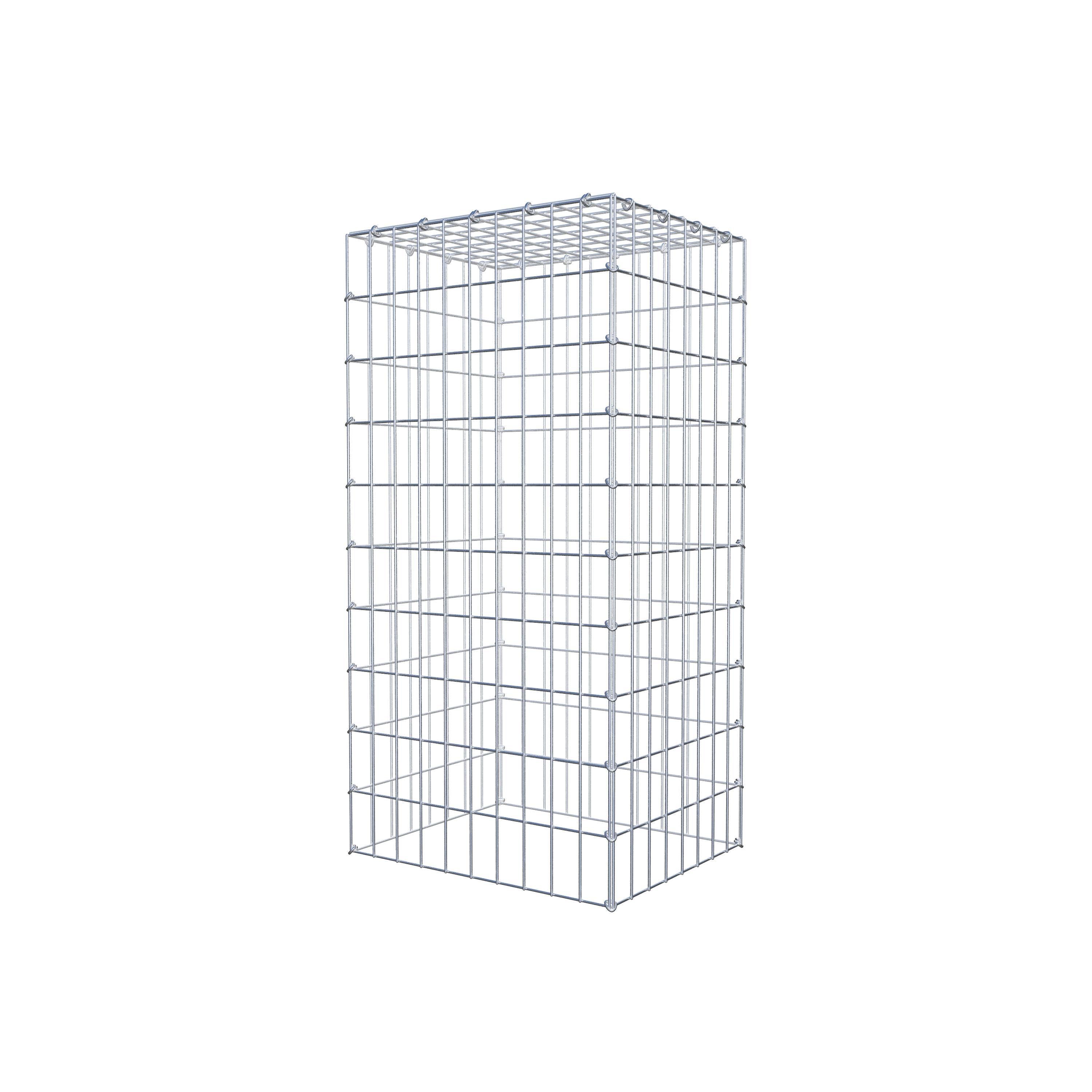 Mounted gabion type 3 100 cm x 40 cm x 50 cm (L x H x D), mesh size 5 cm x 10 cm, C-ring