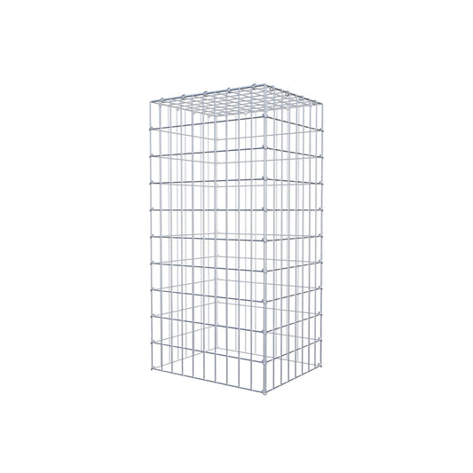 Typ 3 påbyggnadsgabion 100 cm x 40 cm x 50 cm (L x H x D), maskstorlek 5 cm x 10 cm, C-ring