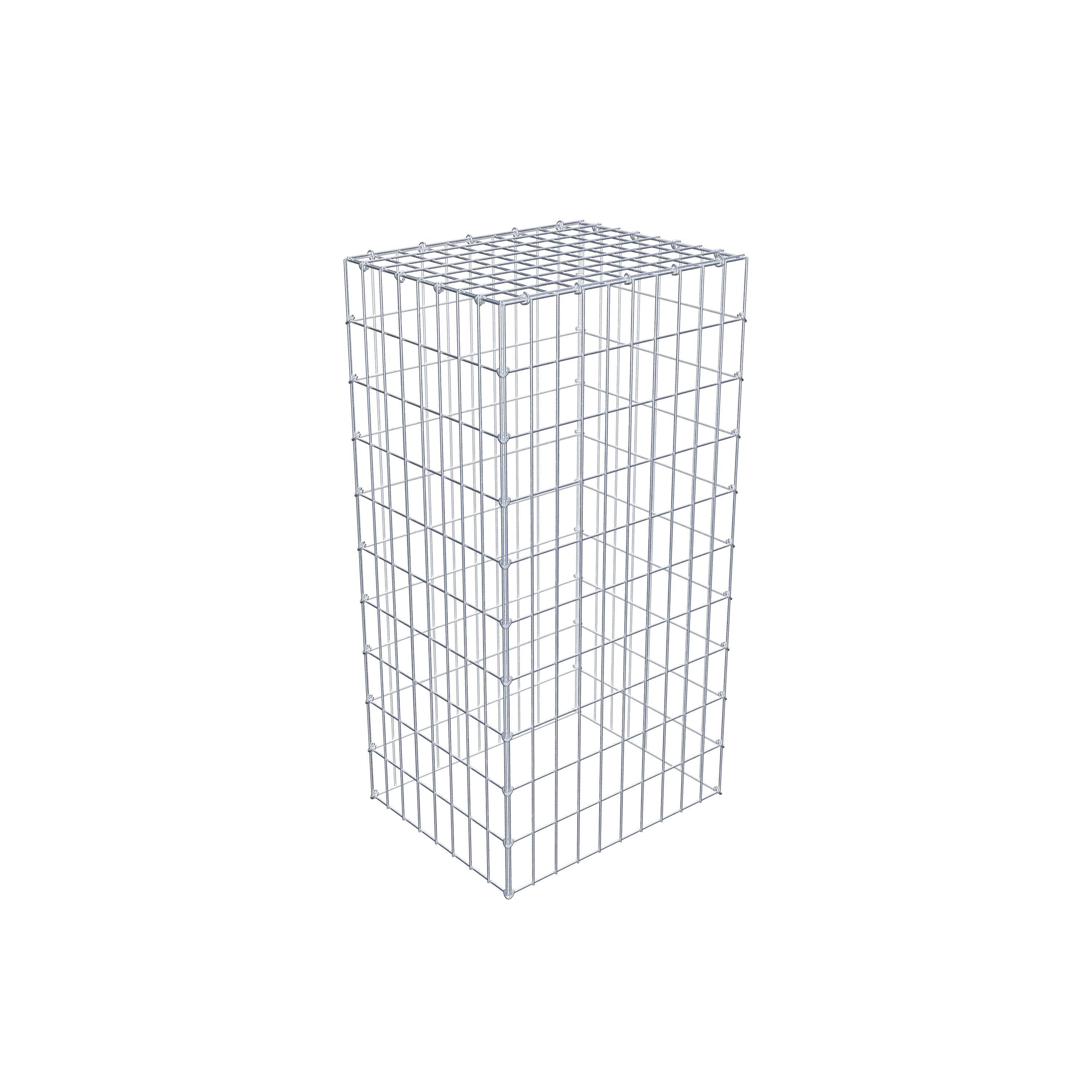 Mounted gabion type 3 100 cm x 40 cm x 50 cm (L x H x D), mesh size 5 cm x 10 cm, C-ring