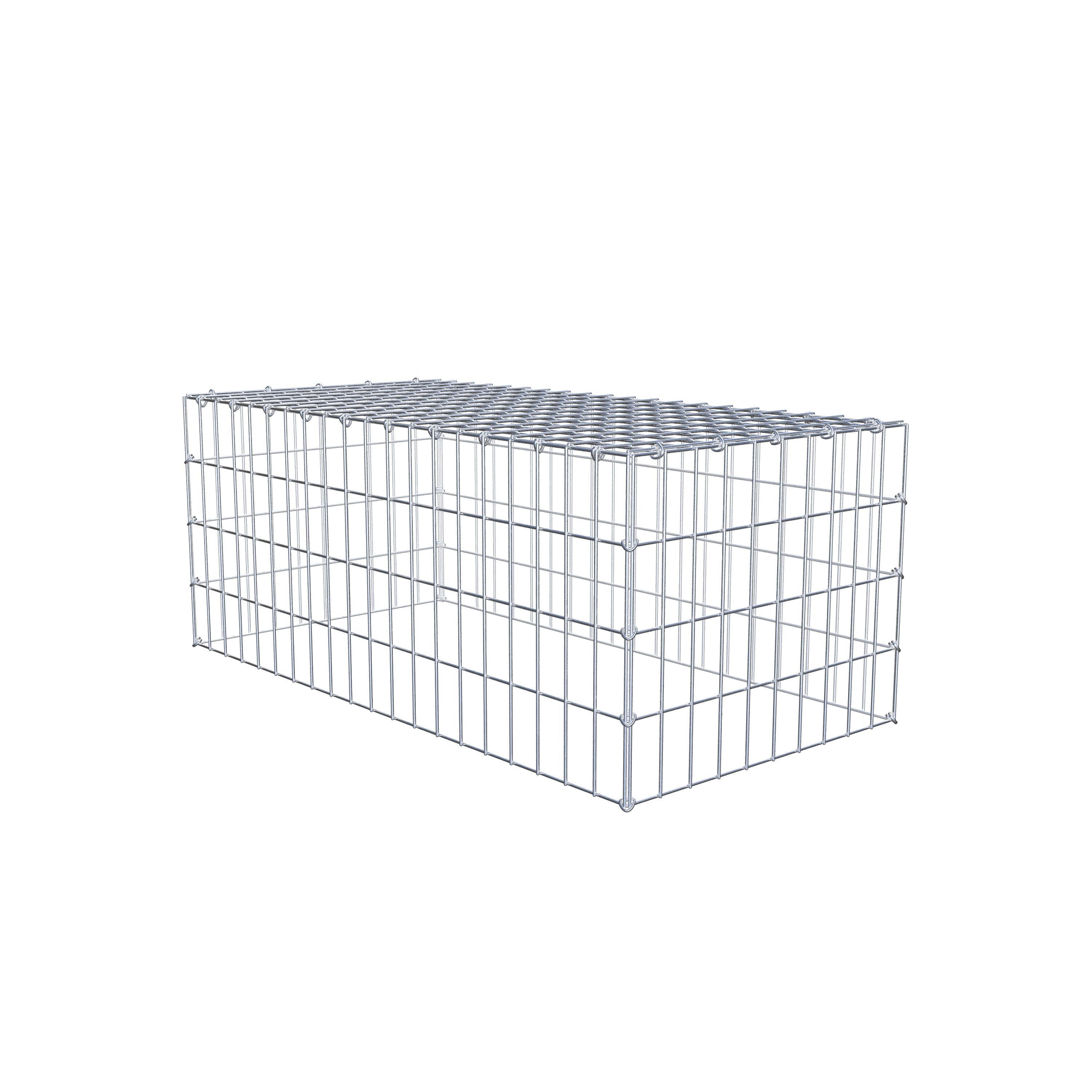 Monteret gabion type 3 100 cm x 40 cm x 50 cm (L x H x D), maskestørrelse 5 cm x 10 cm, C-ring