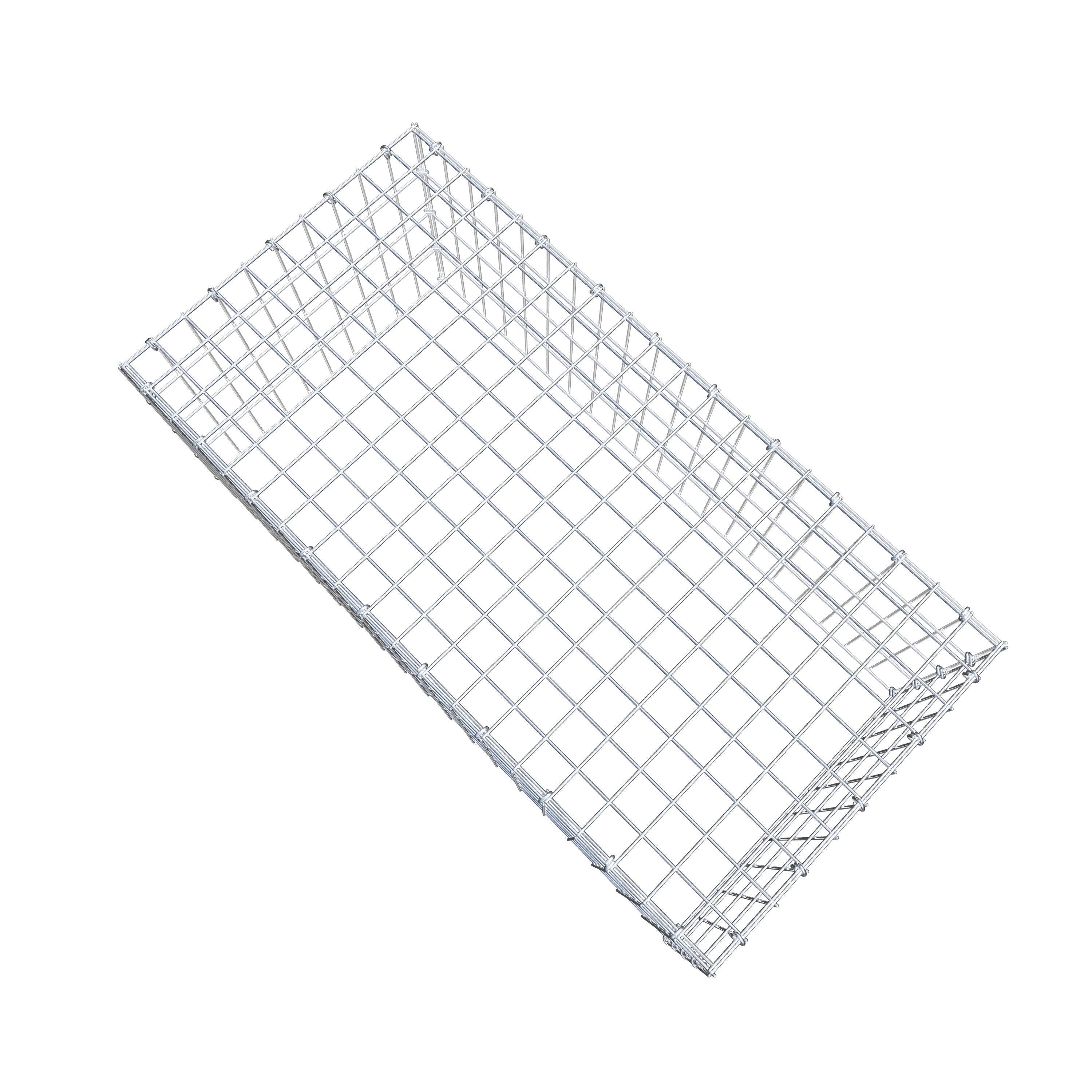 Mounted gabion type 3 100 cm x 40 cm x 50 cm (L x H x D), mesh size 5 cm x 10 cm, C-ring