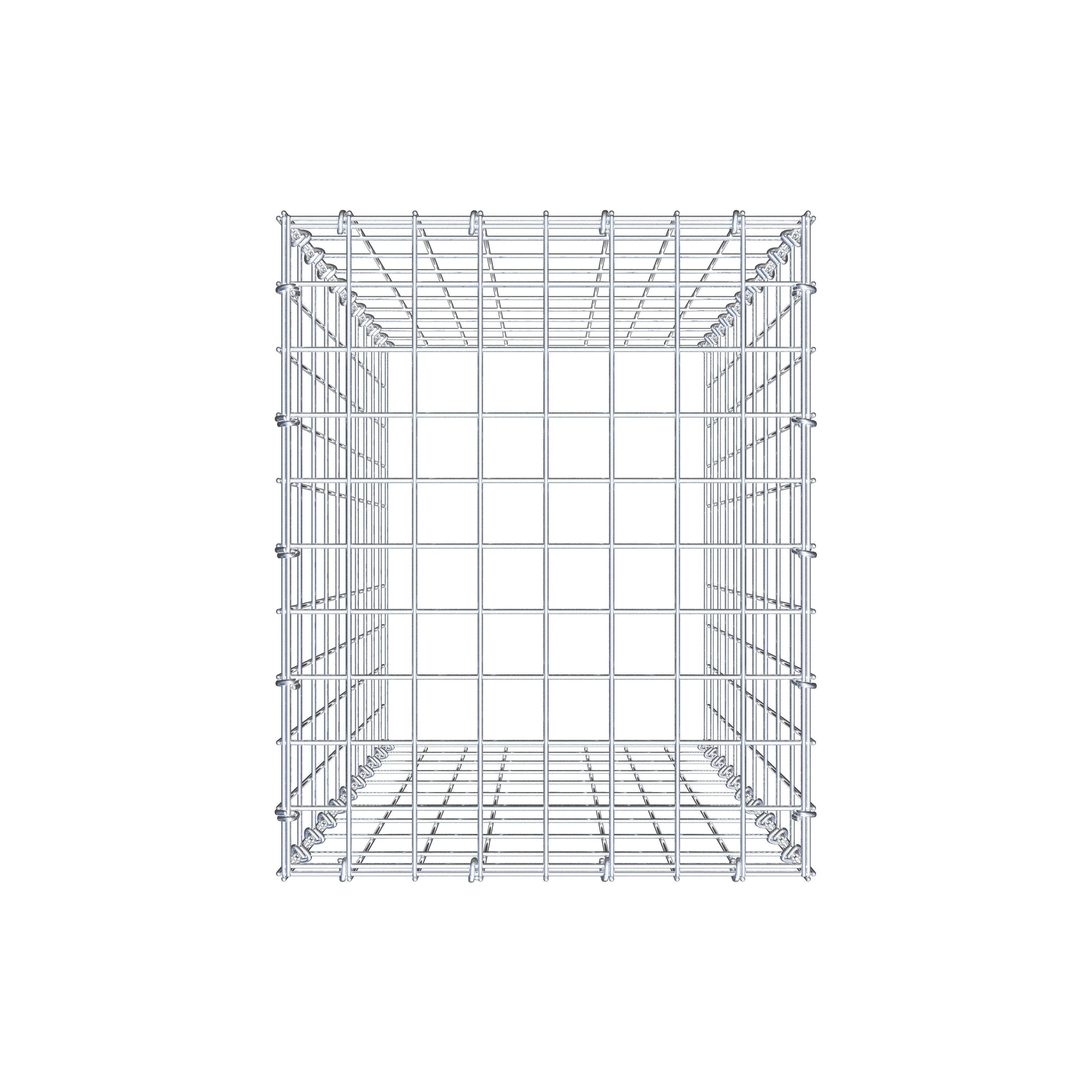 Monteret gabion type 3 100 cm x 40 cm x 50 cm (L x H x D), maskestørrelse 5 cm x 10 cm, C-ring