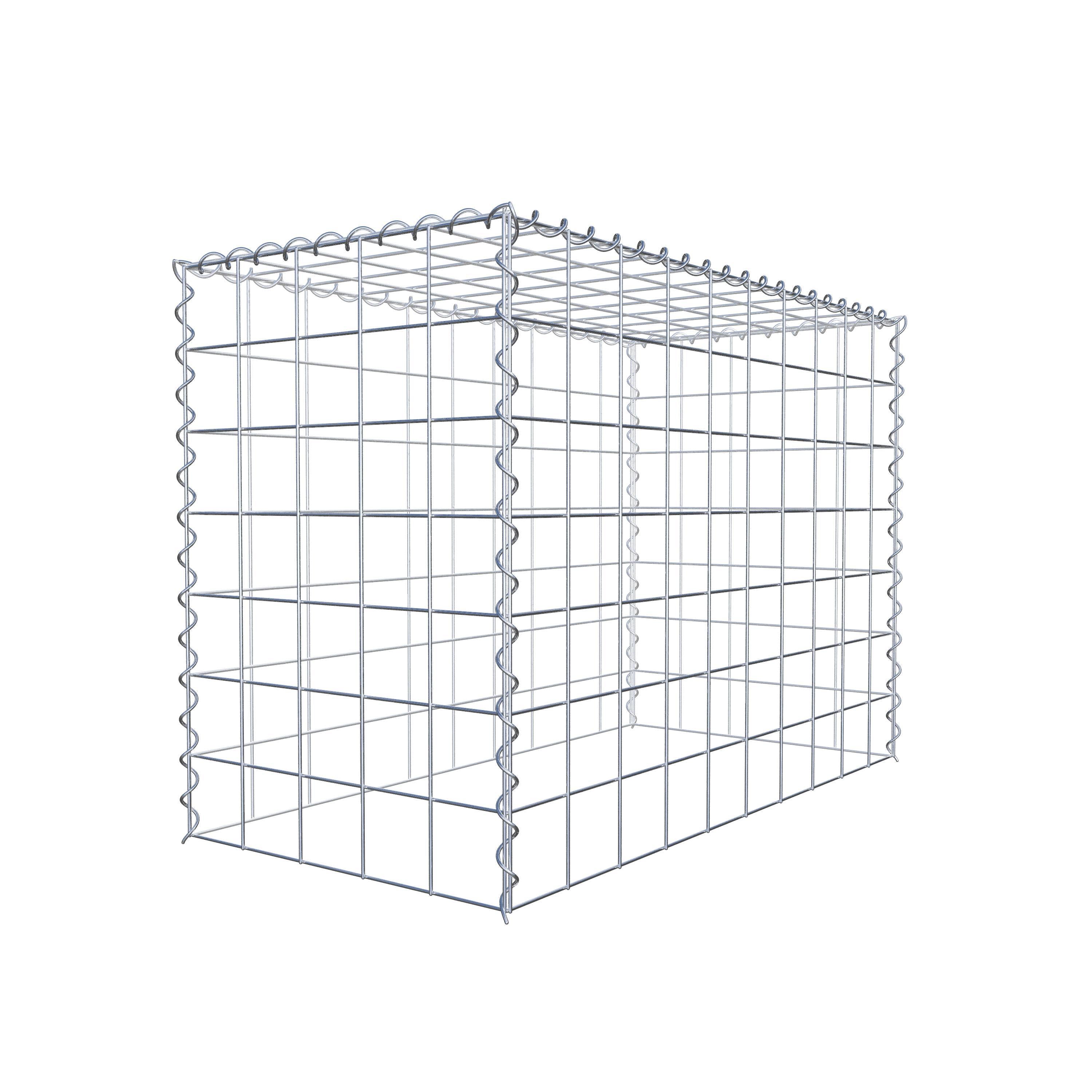 Gabião tipo 3 100 cm x 70 cm x 50 cm (C x A x P), malhagem 10 cm x 10 cm, espiral