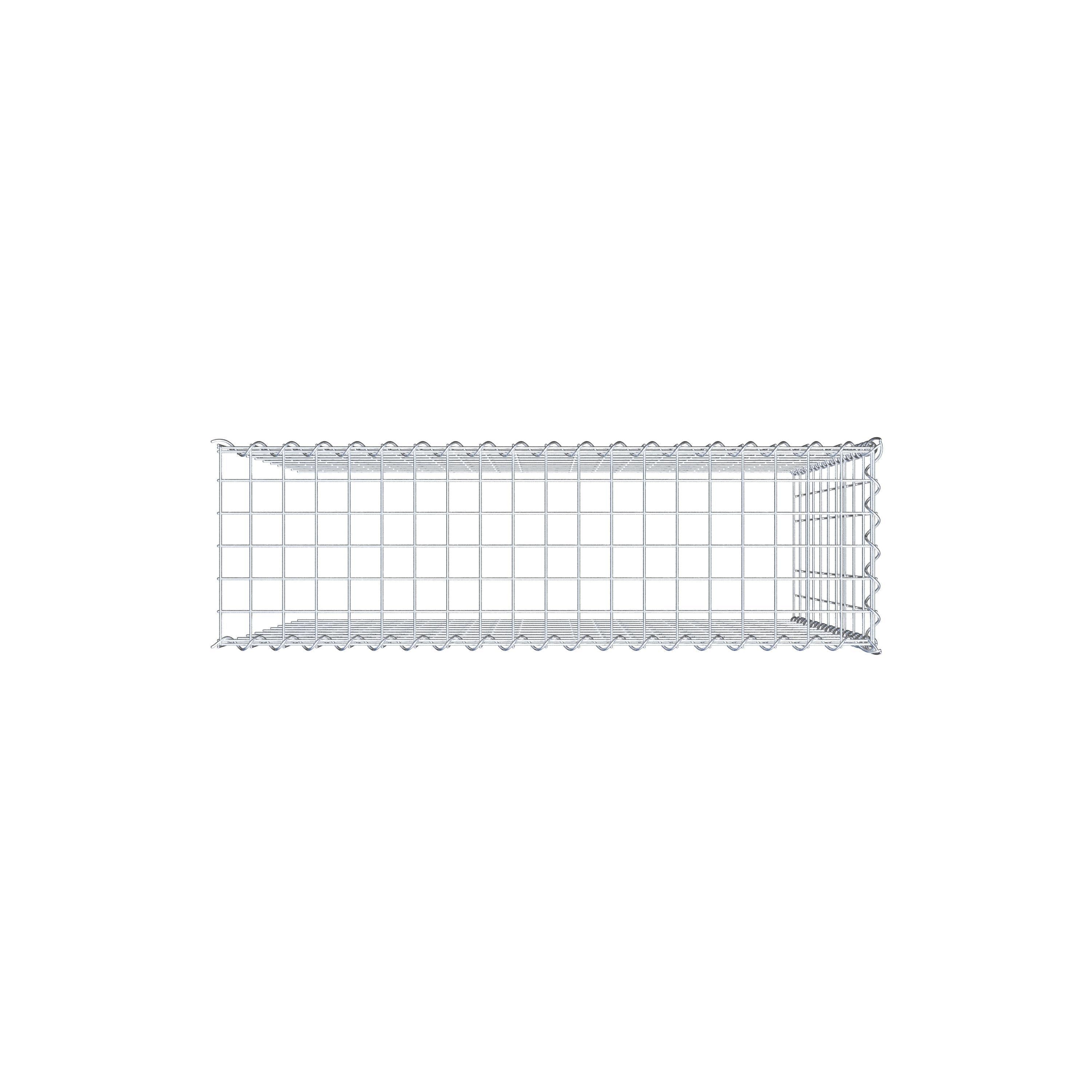 Grown-on gabion type 4 100 cm x 100 cm x 30 cm (L x H x D), mesh size 5 cm x 10 cm, spiral