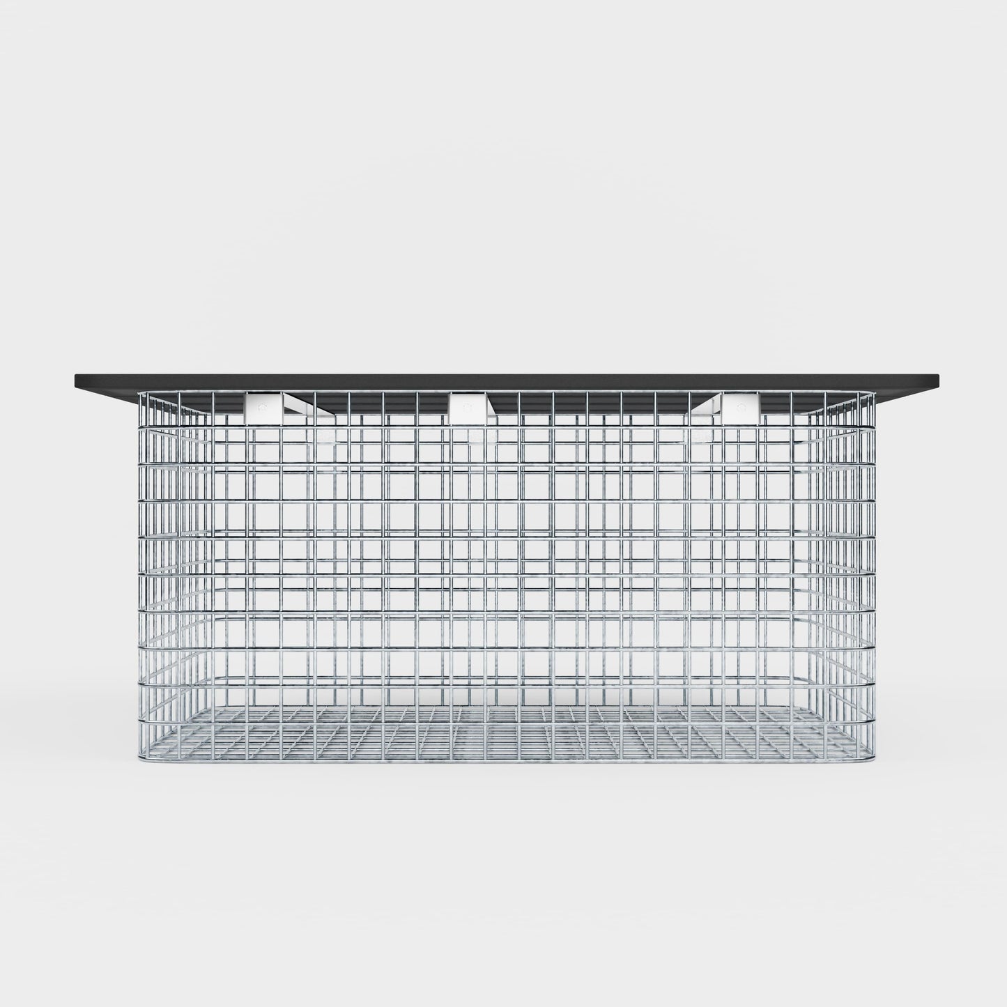 Banco de jardim 102 x 50 x 52 cm MW 5 x 5 cm galvanizado a quente, com capa reciclada em antracite