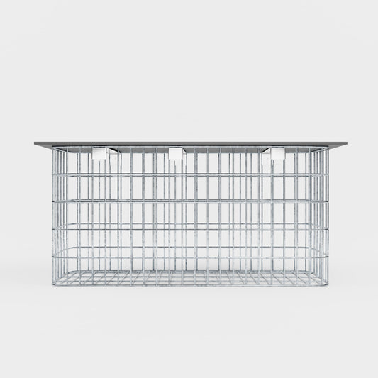 Banco de jardín 102 x 50 x 32 cm MW 5 x 10 cm galvanizado en caliente, con tablero reciclado en antracita