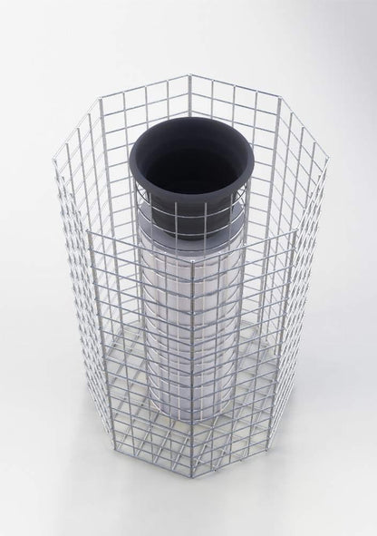 Flower column octagonal height 62 cm MW 5 x 5 cm, hot-dip galvanized including pot