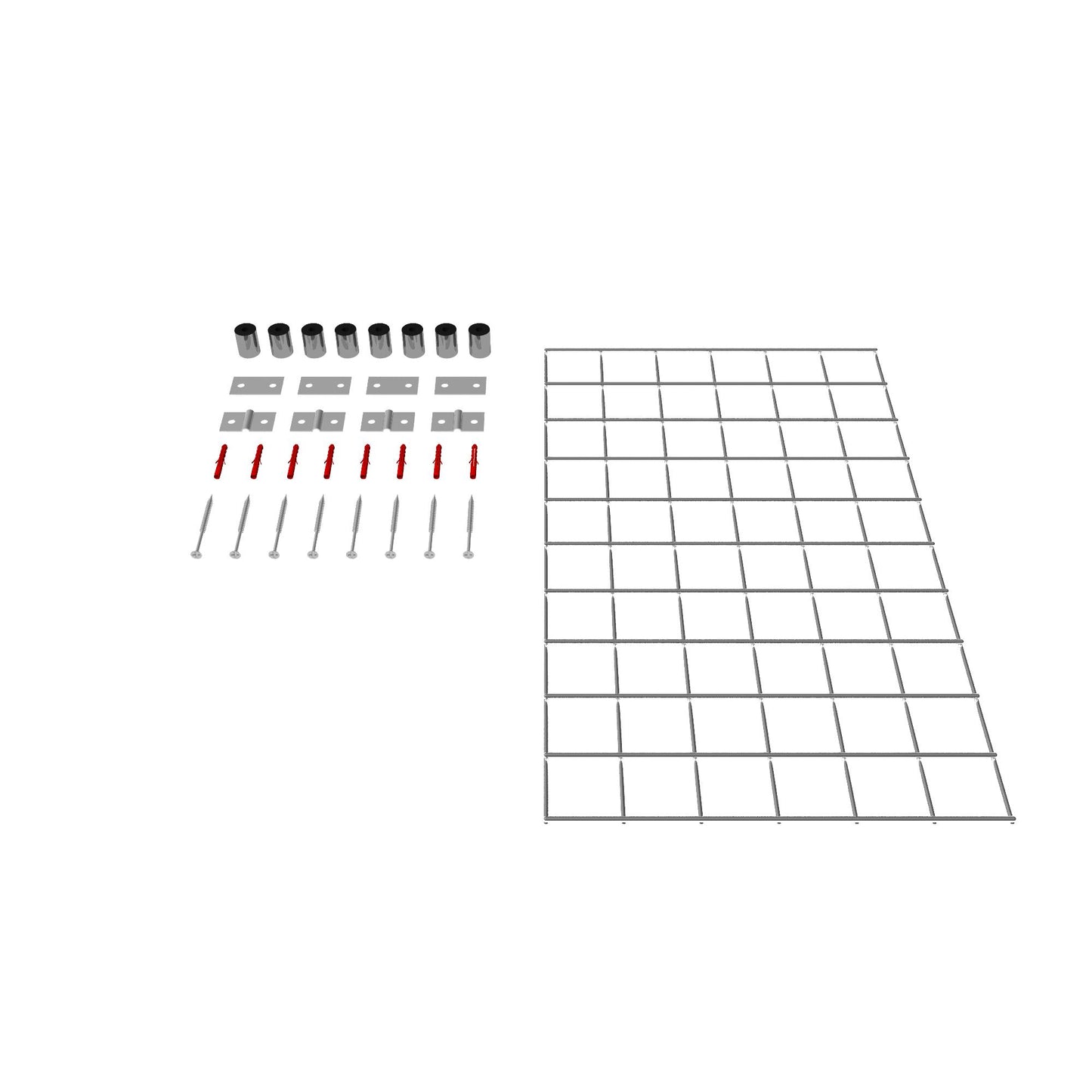 Treliça decorativa / treliça (incl. material de montagem) tamanho da malha 5 x 5 cm