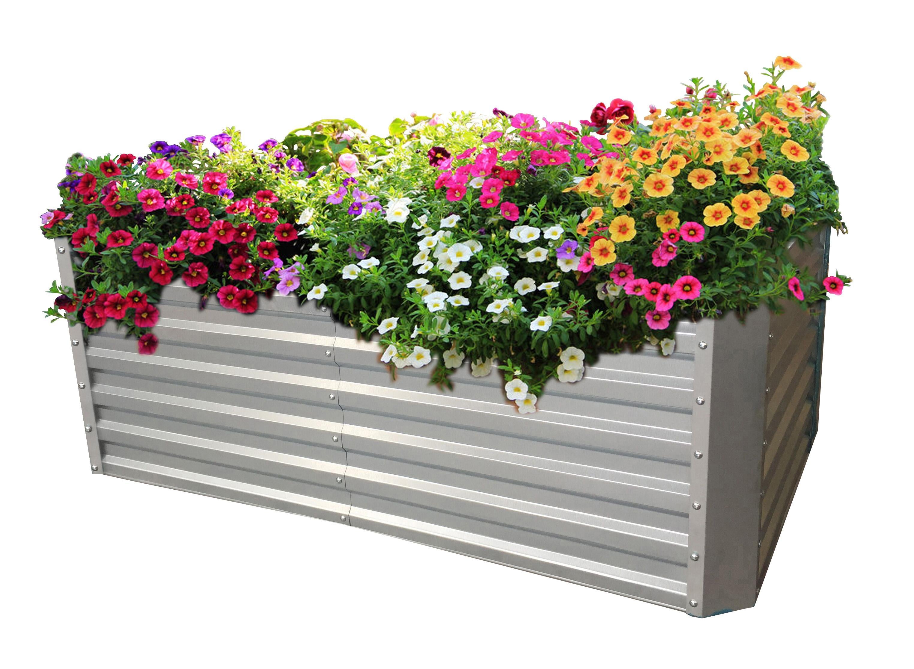 GABIONA Bac à plantes surélevé en métal avec grille anti-campagnol pour bacs à plantes surélevés| Bac à plantes pour jardin | HBT : 60x184x90 cm | Sans fond | Fil de fer extra fort de 0,8 mm