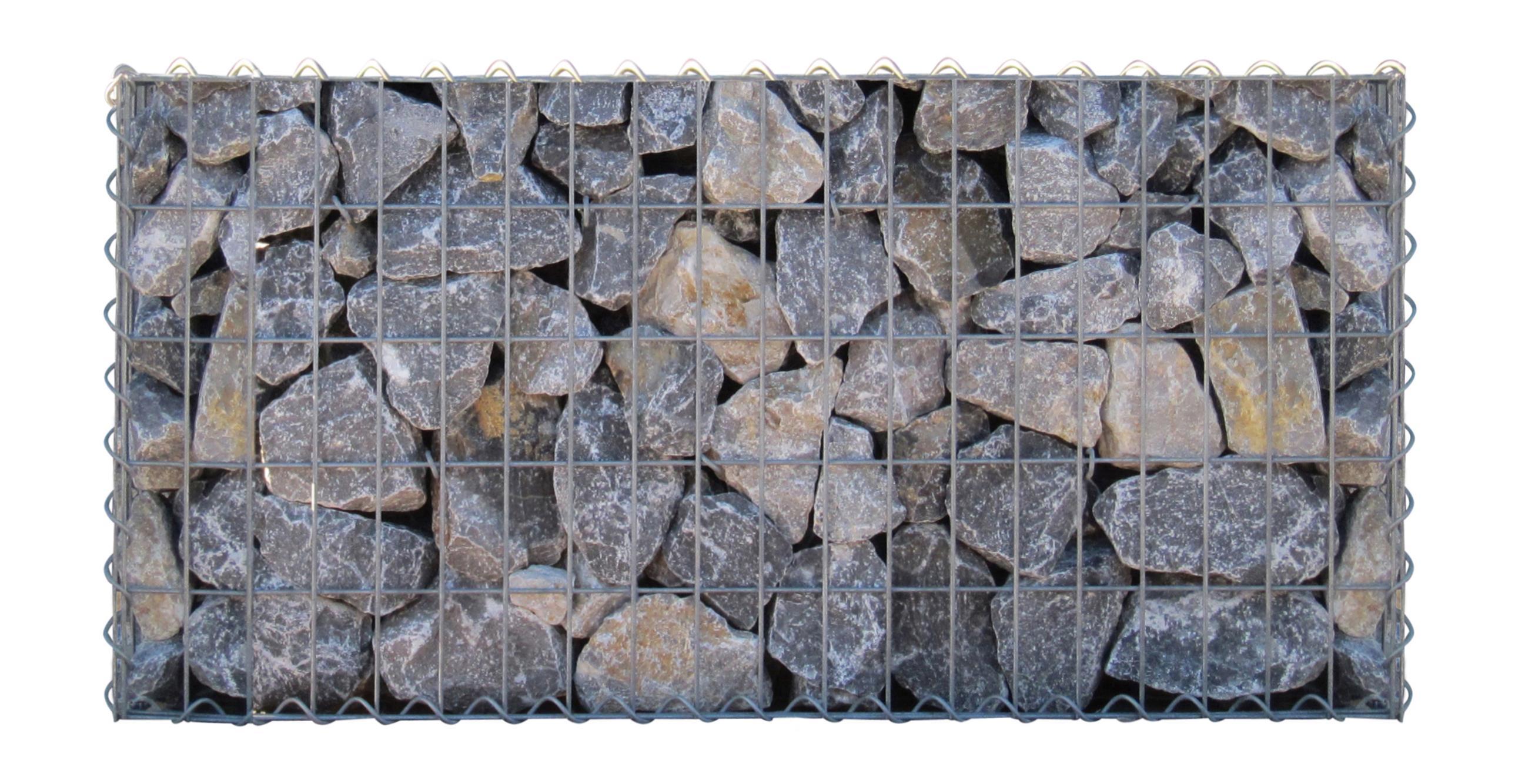 Gabion 80 cm x 40 cm x 30 cm (L x H x D), maskestørrelse 5 cm x 10 cm, spiral