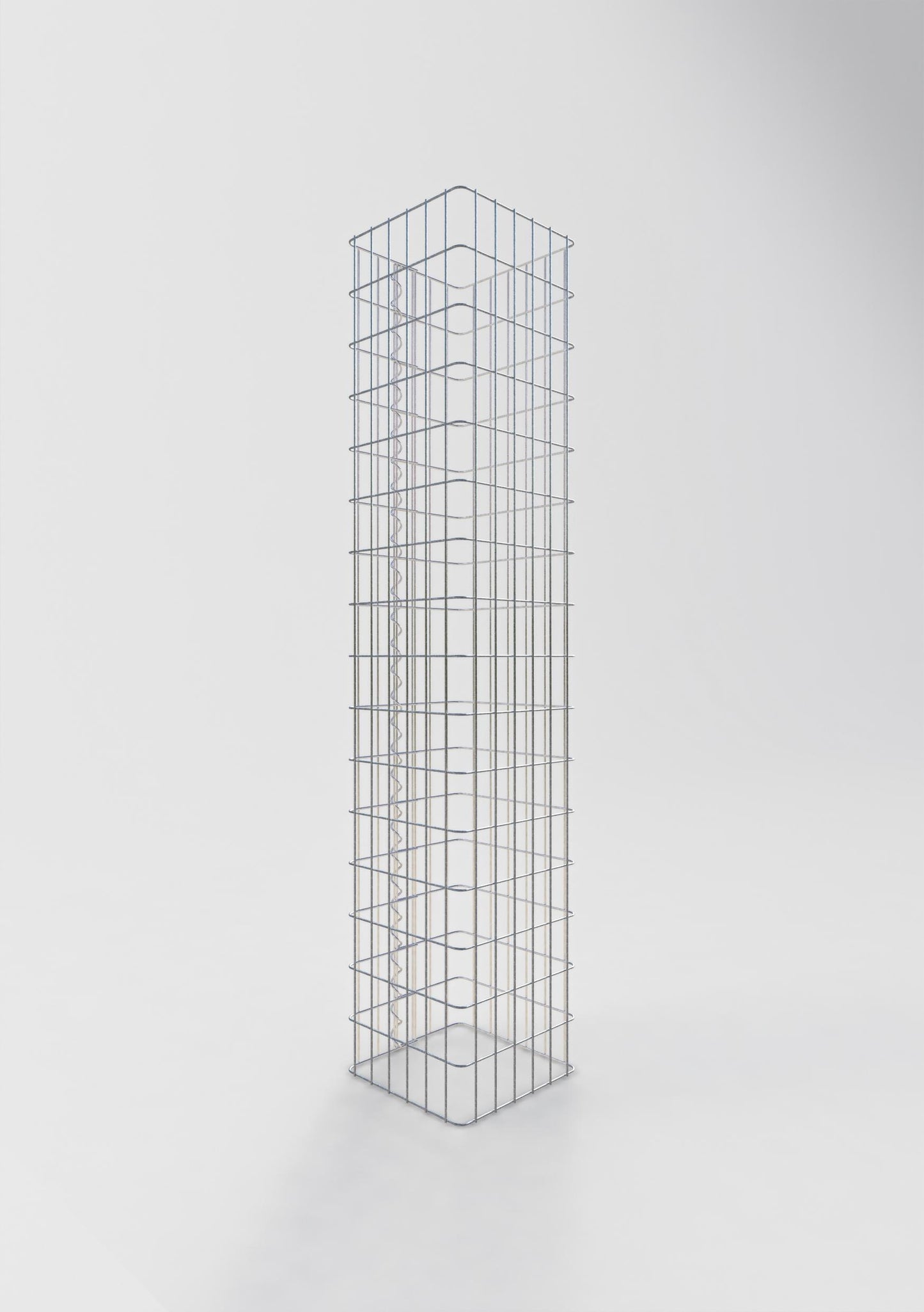 Colonne de gabion carrée 32 cm x 32 cm, hauteur 160 cm, MW 5 cm x 5 cm