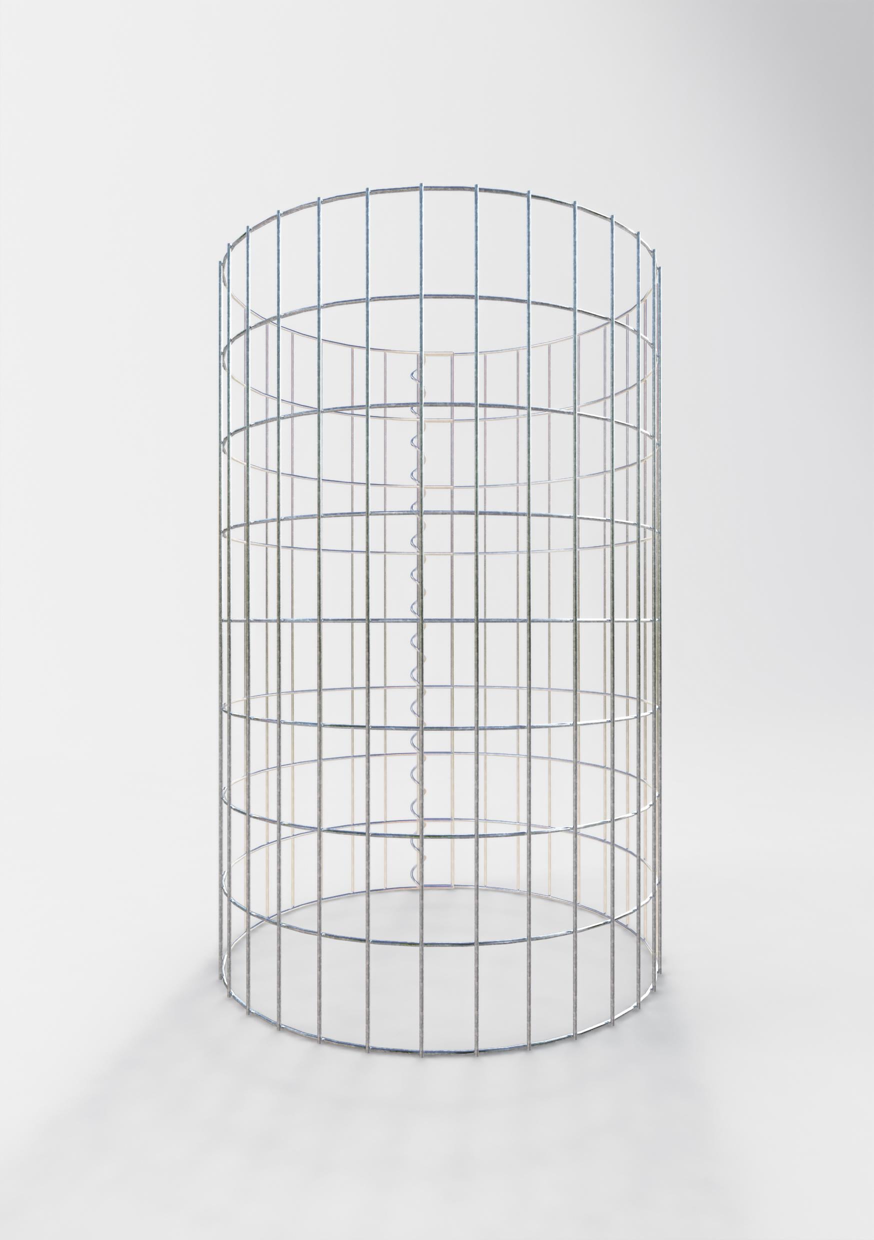 Colonne de gabion ronde 52 cm de diamètre, 80 cm de hauteur, mailles 5 cm x 10 cm